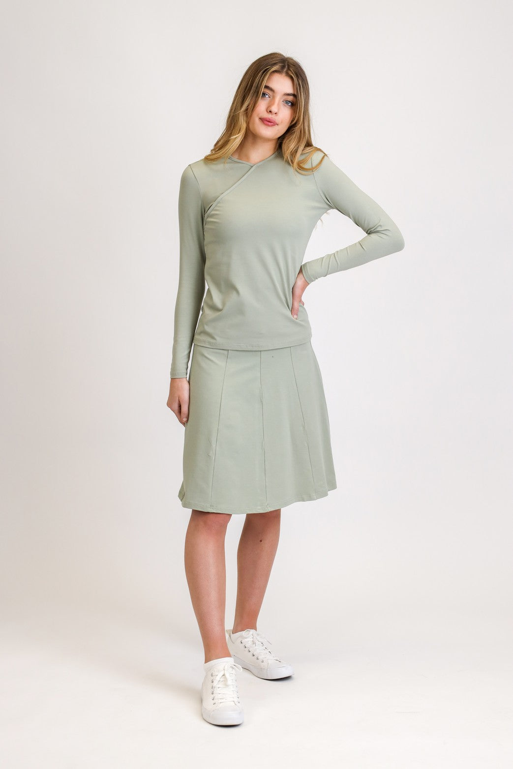 Jersey Panel Skirt