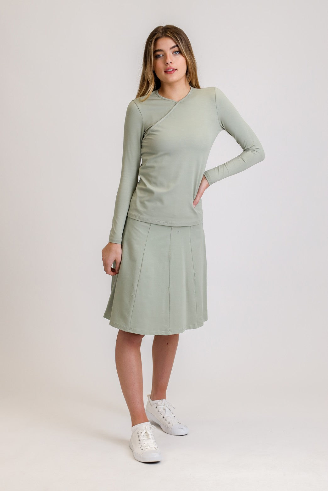 Jersey Panel Skirt