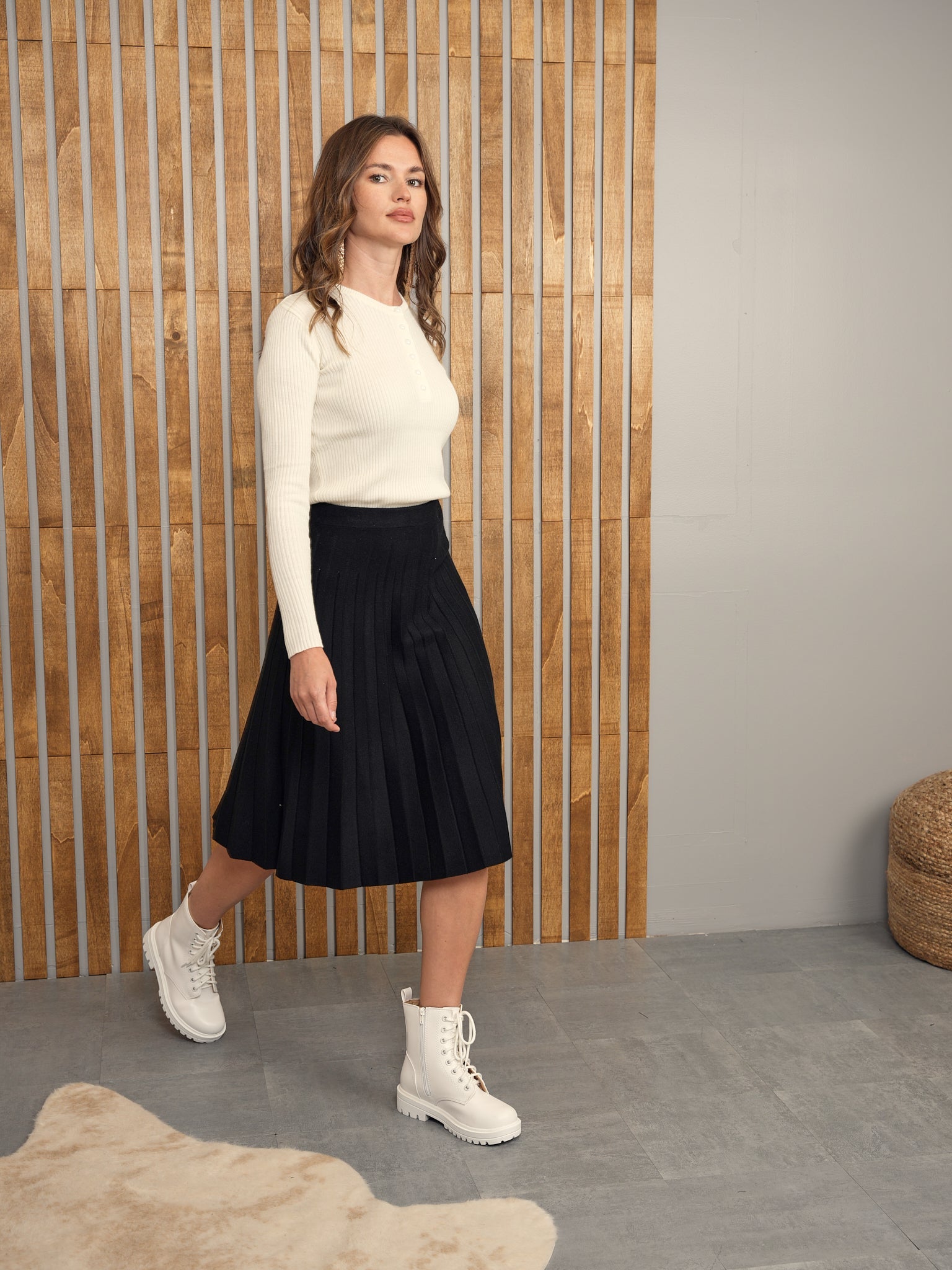 Knit Pleated Skirt - 26"