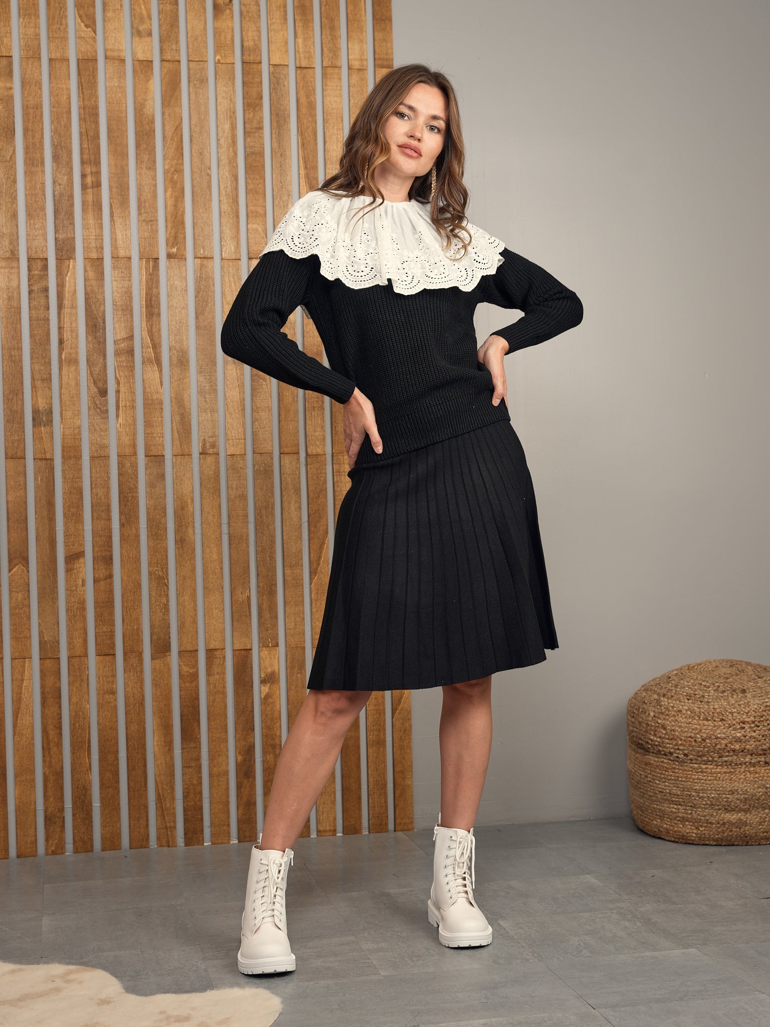 Knit Pleated Skirt - 23"