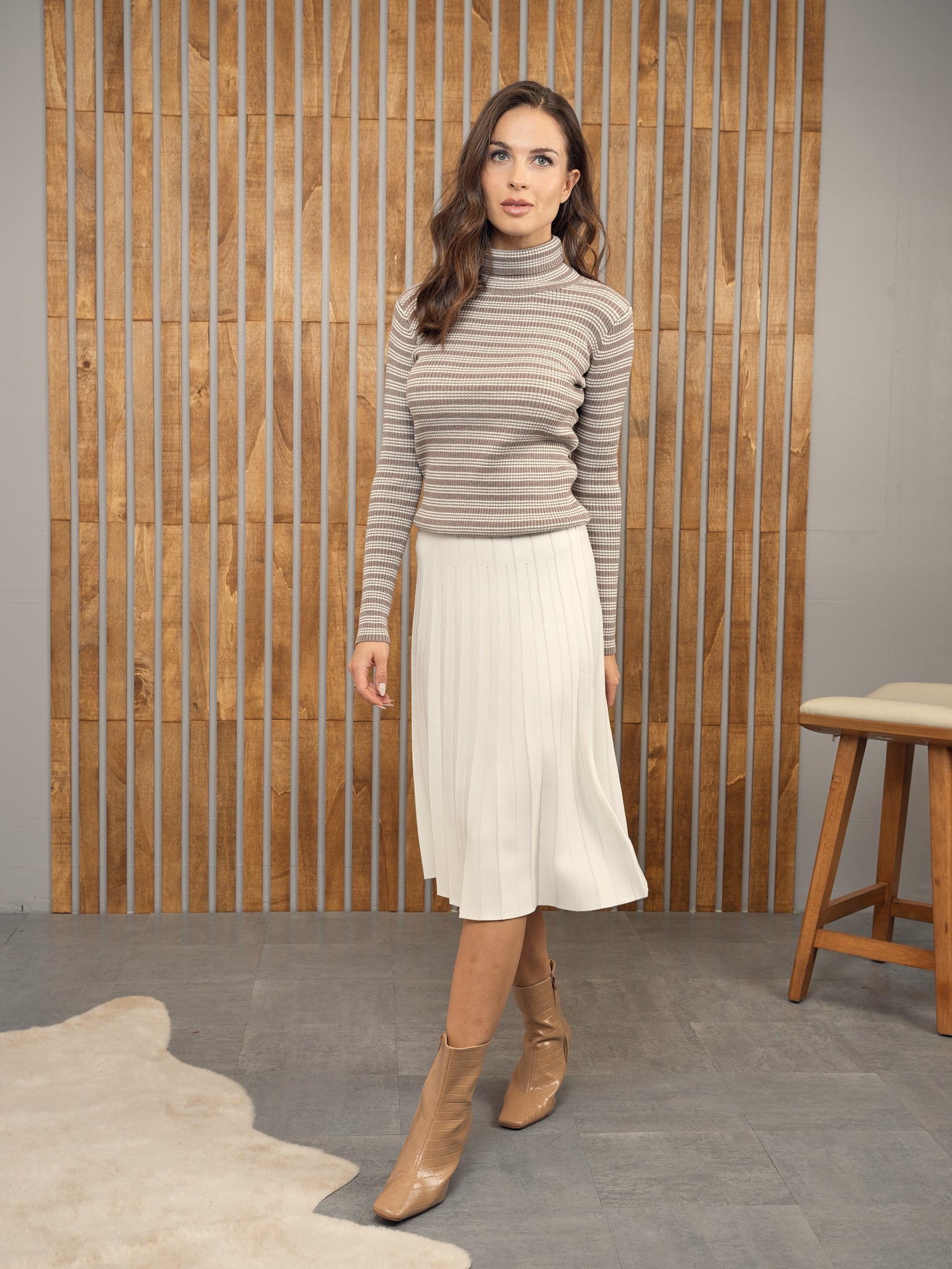Knit Pleated Skirt - 26"