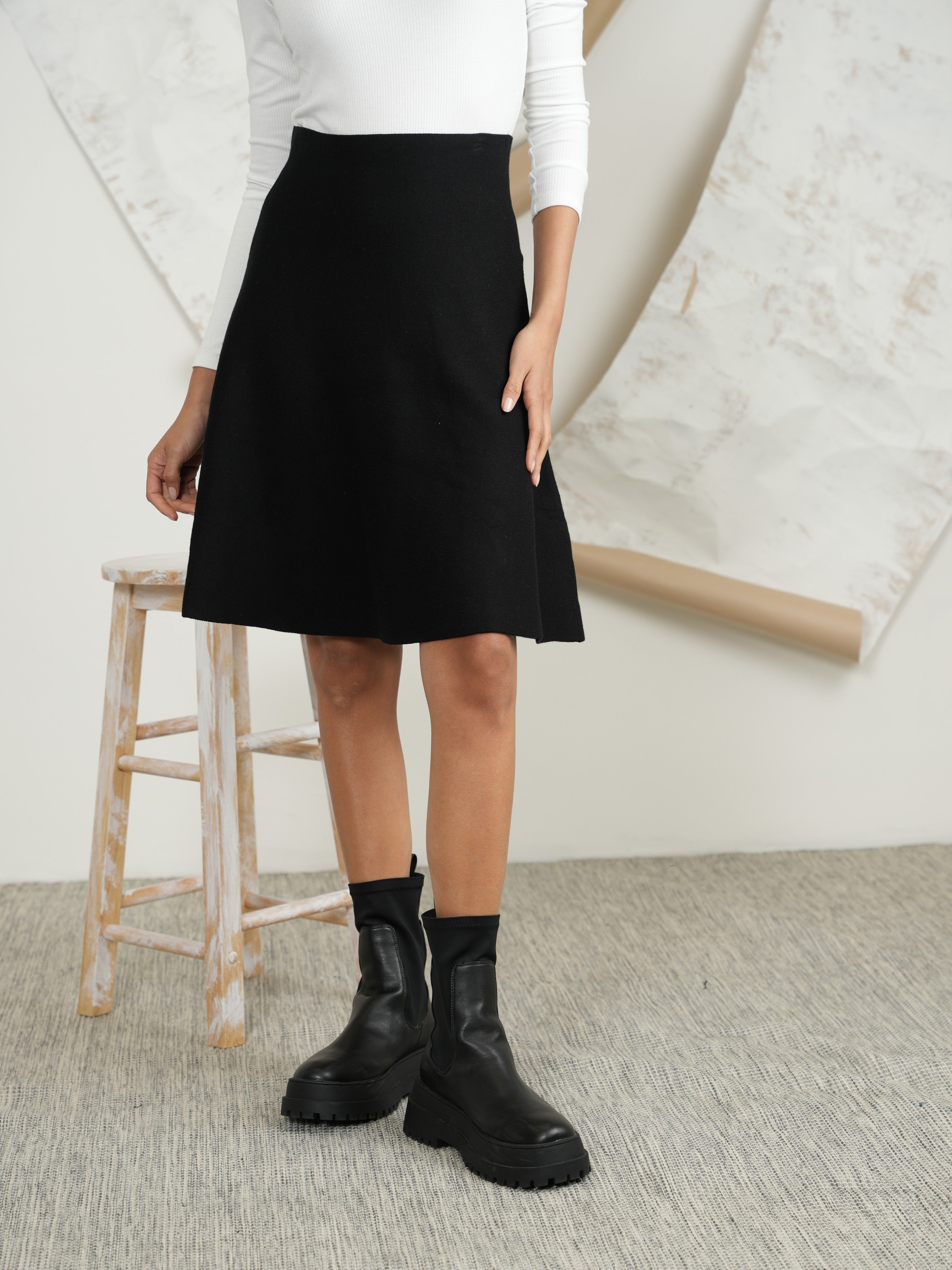 Basic Knit Skirt - 23"