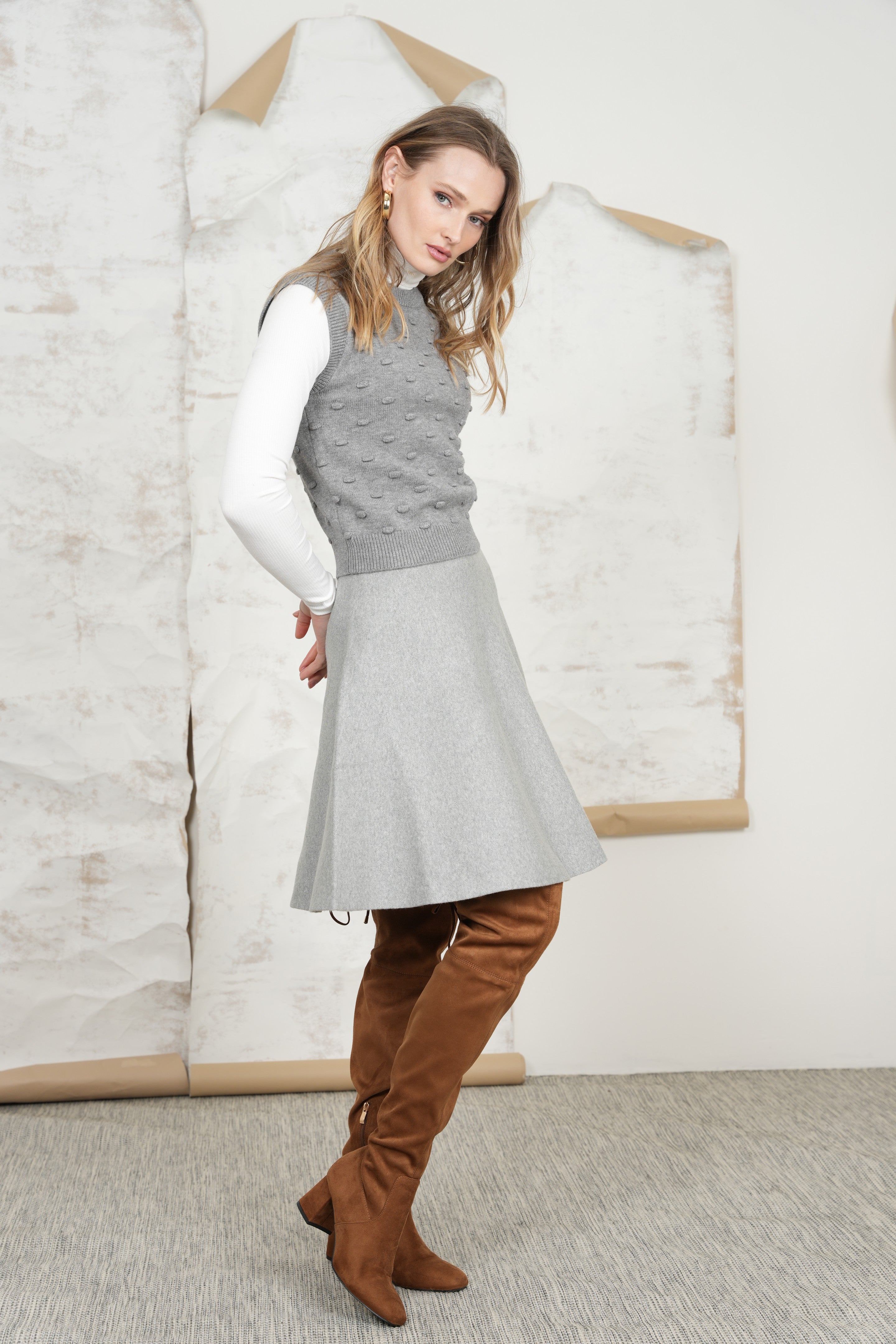 Basic Knit Skirt - 23"