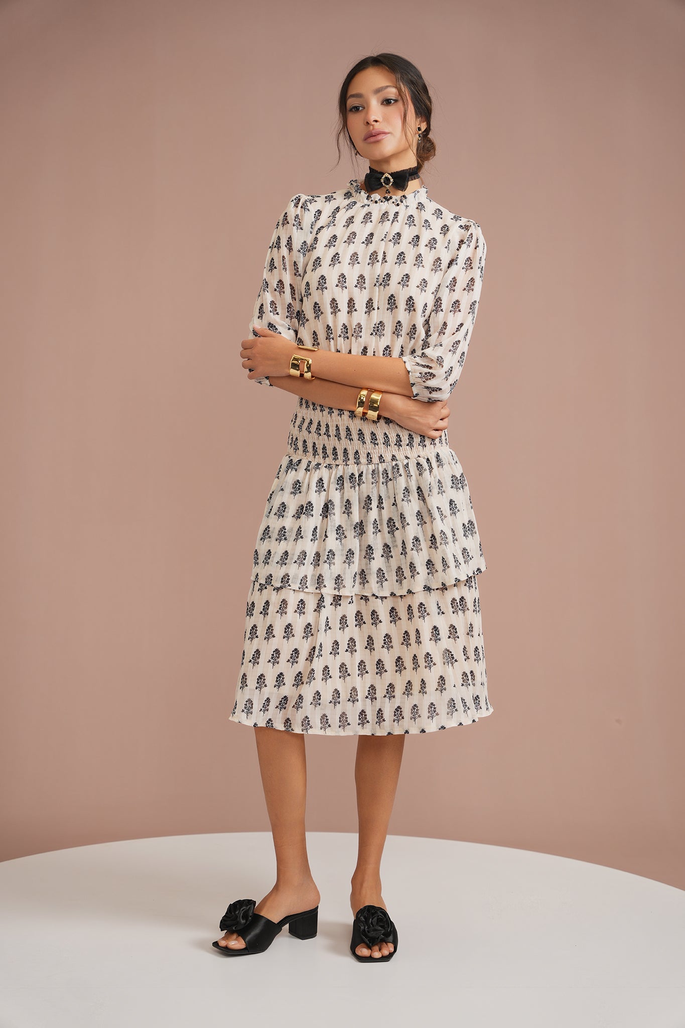 Waisted Layered Dress