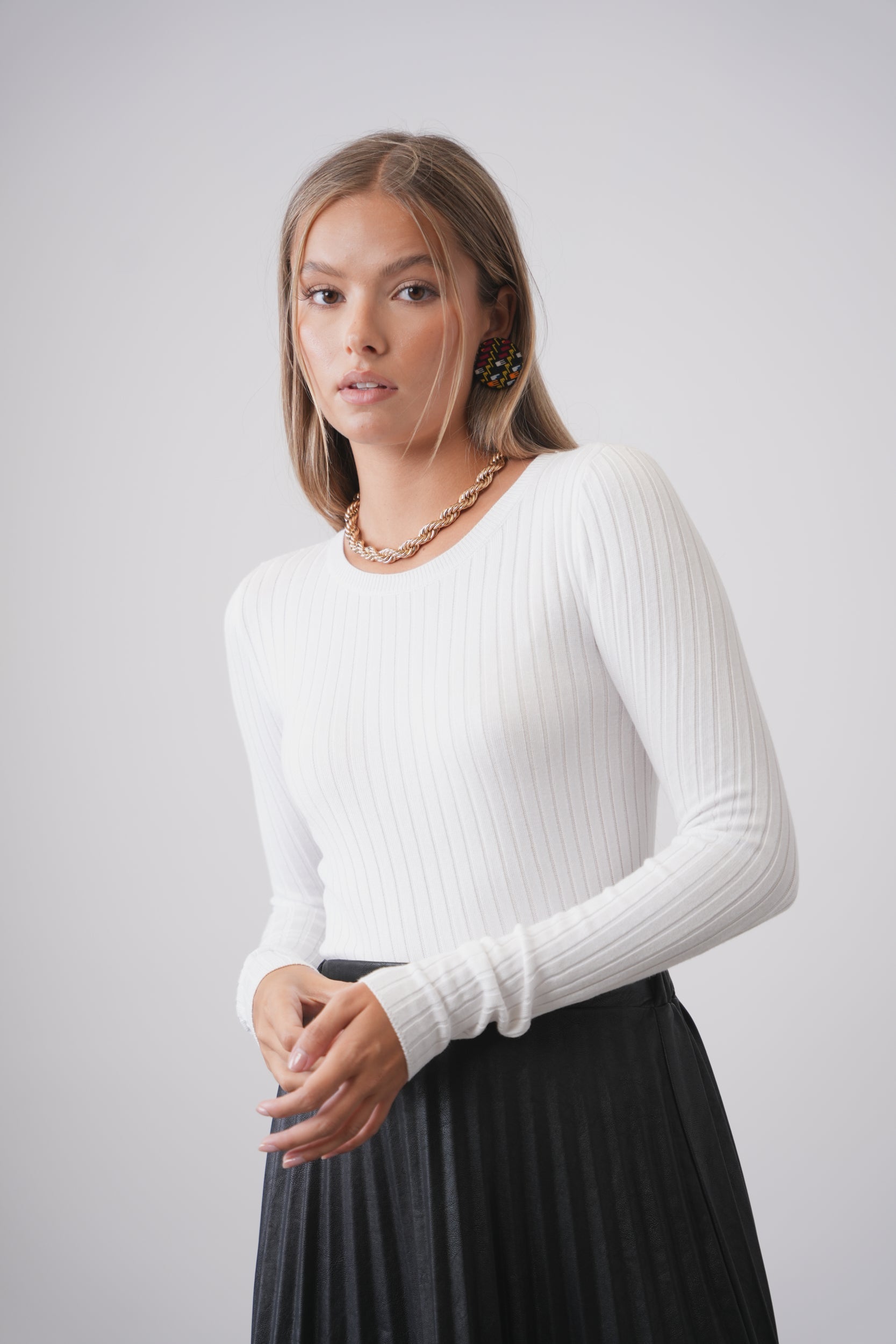 Basic Soft Knit Crew Neck
