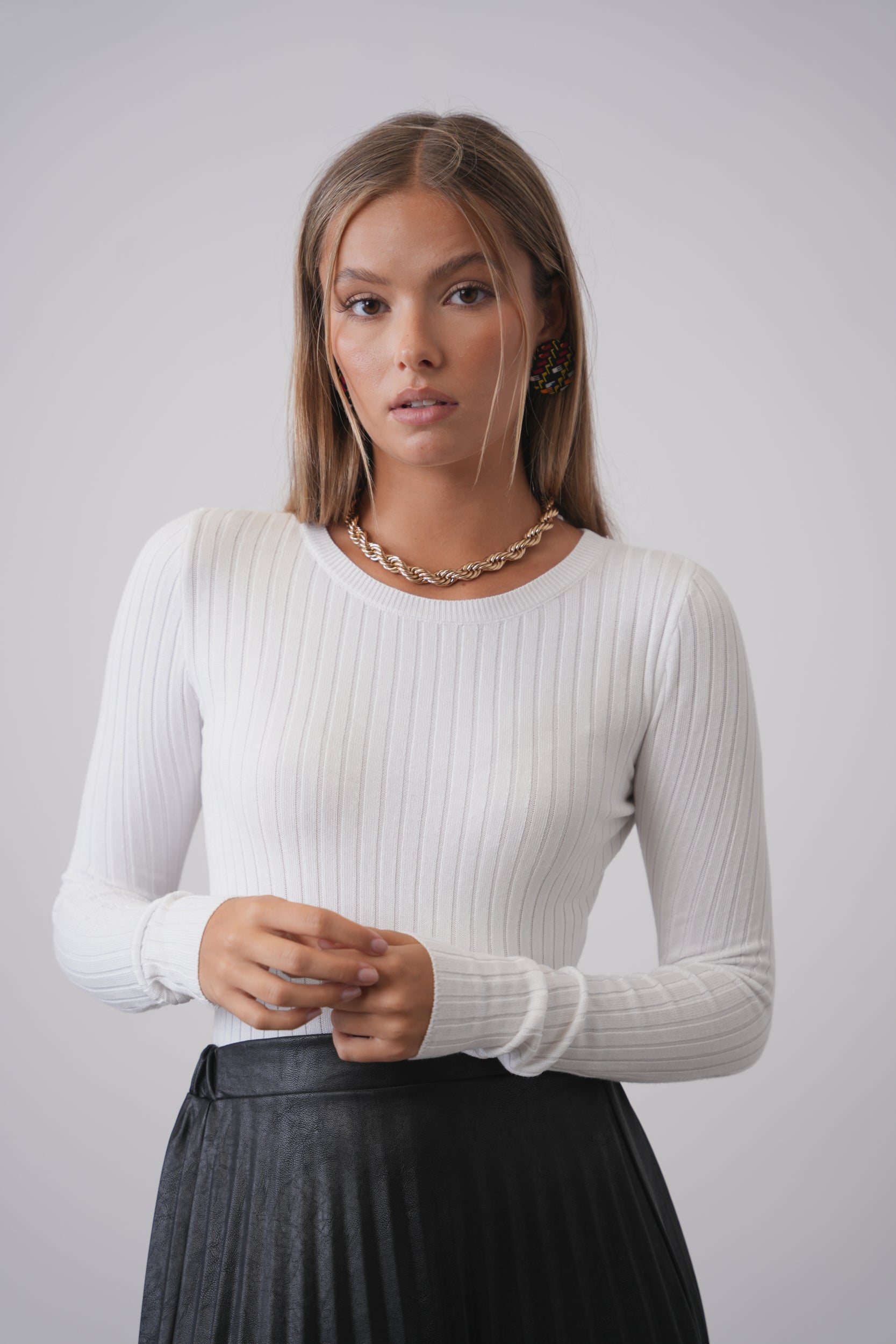 Basic Soft Knit Crew Neck