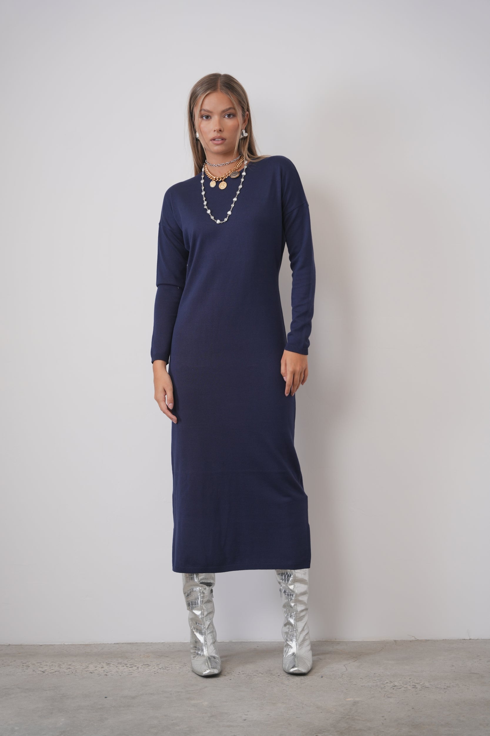 Dolman Sleeve Soft Knit Dress