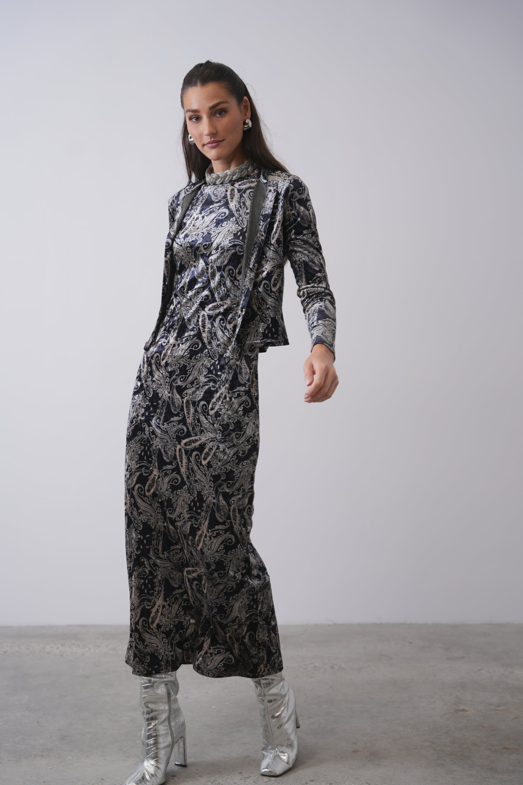 Velour Sleeveless Dress