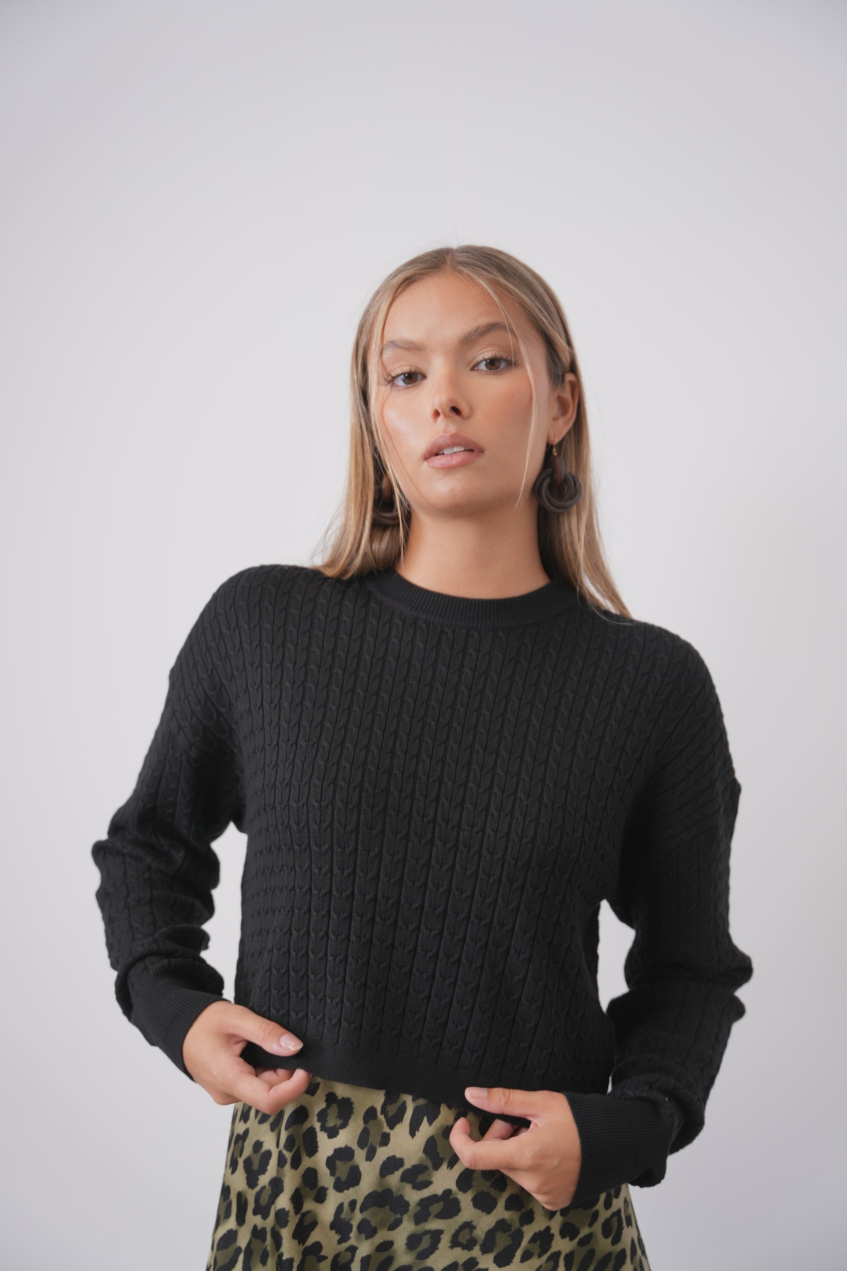 Basic Cable Knit Top