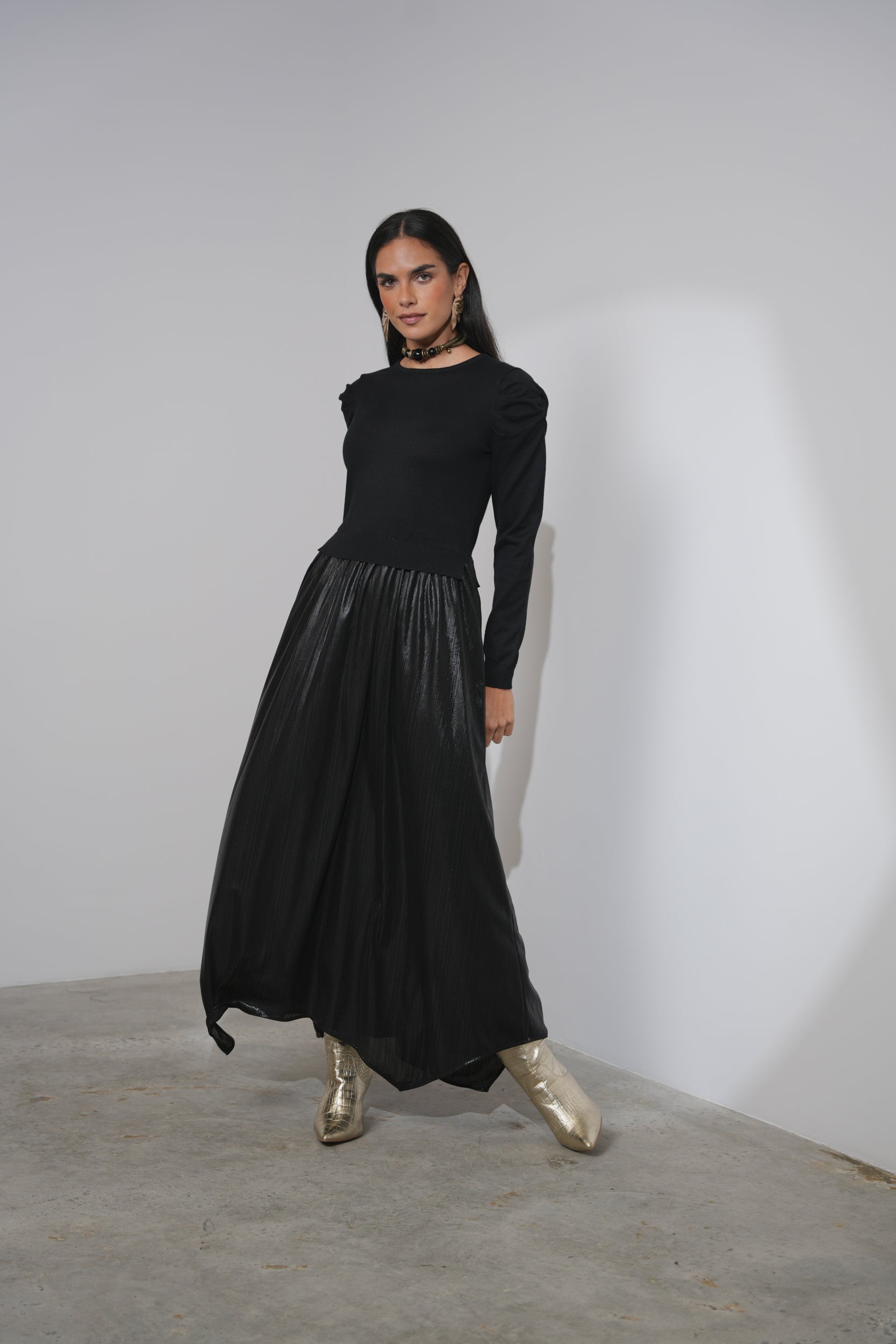 Combo High-Low Dress