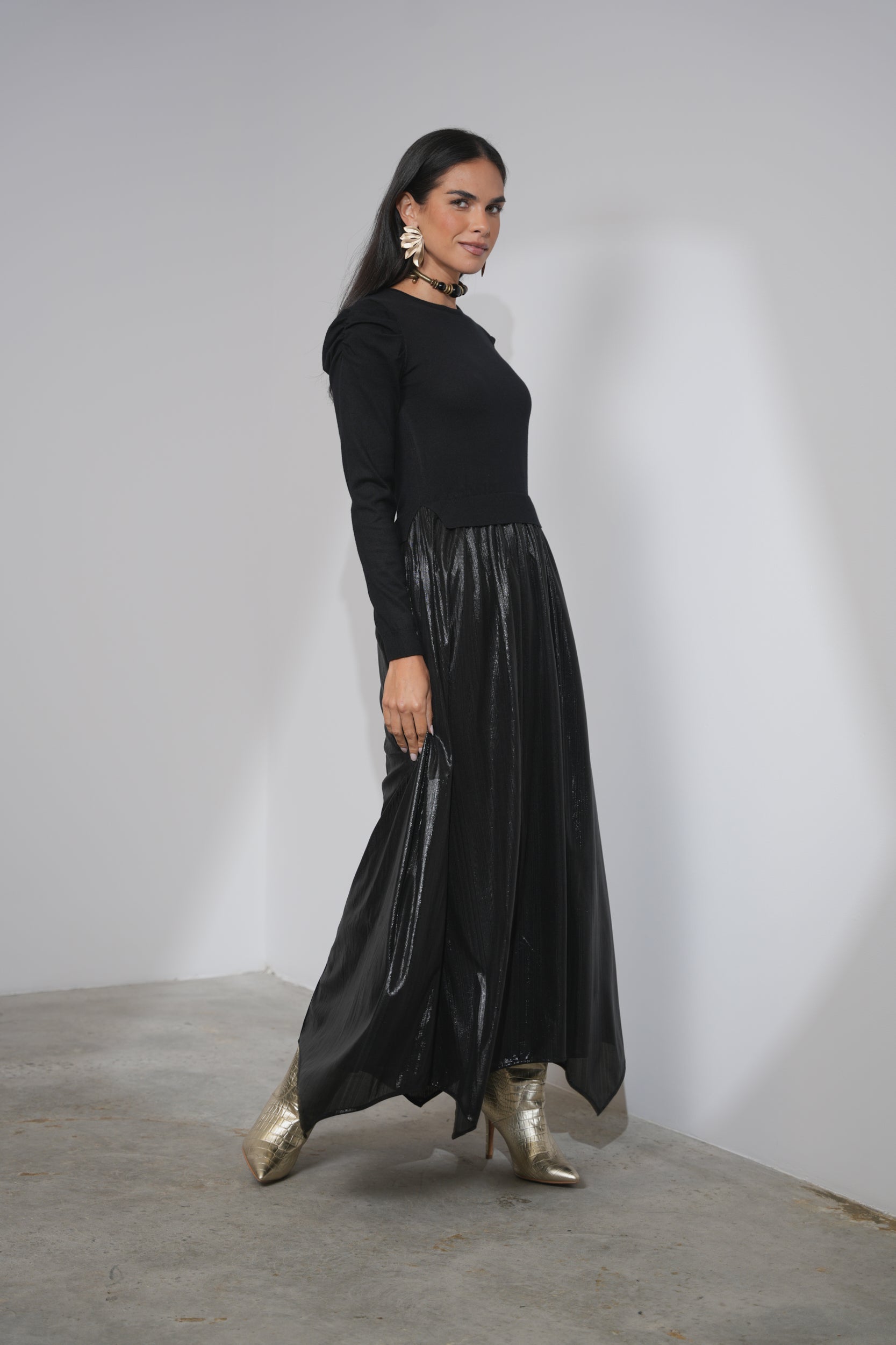 Combo High-Low Dress