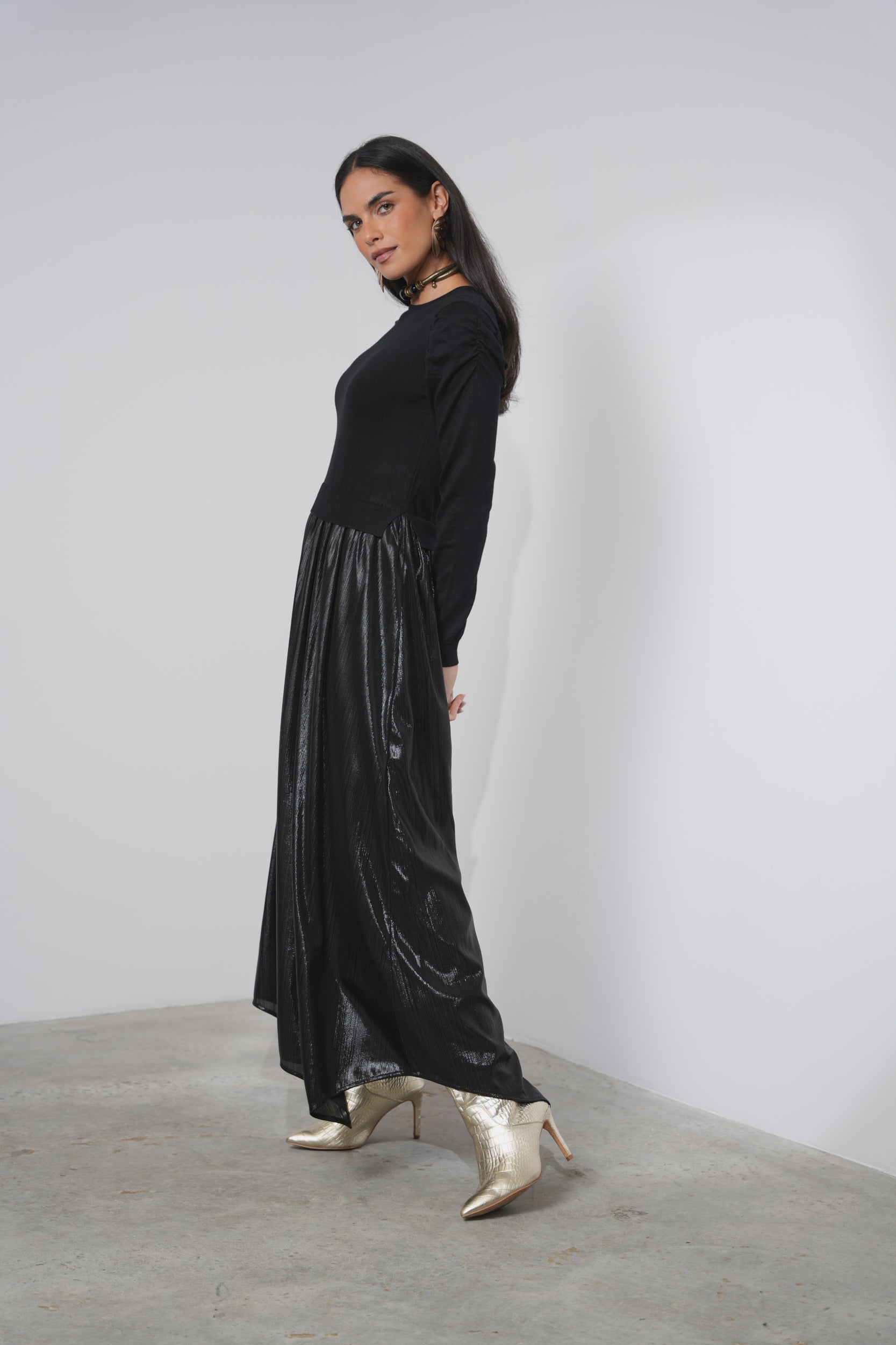 Combo High-Low Dress