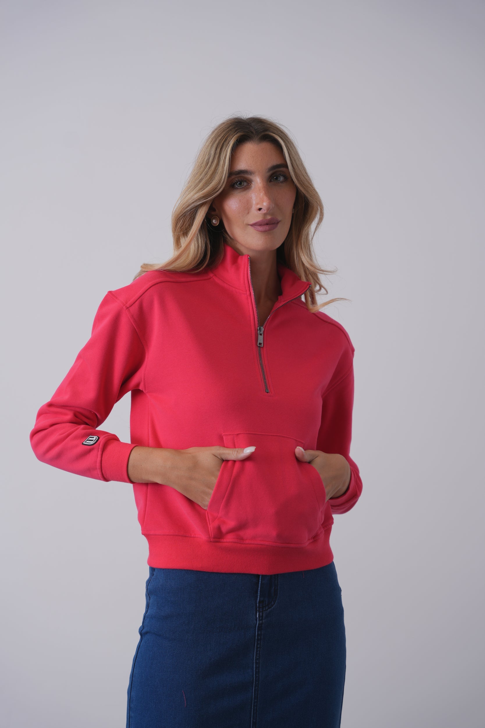 Half Zip Pocket Sweatshirt