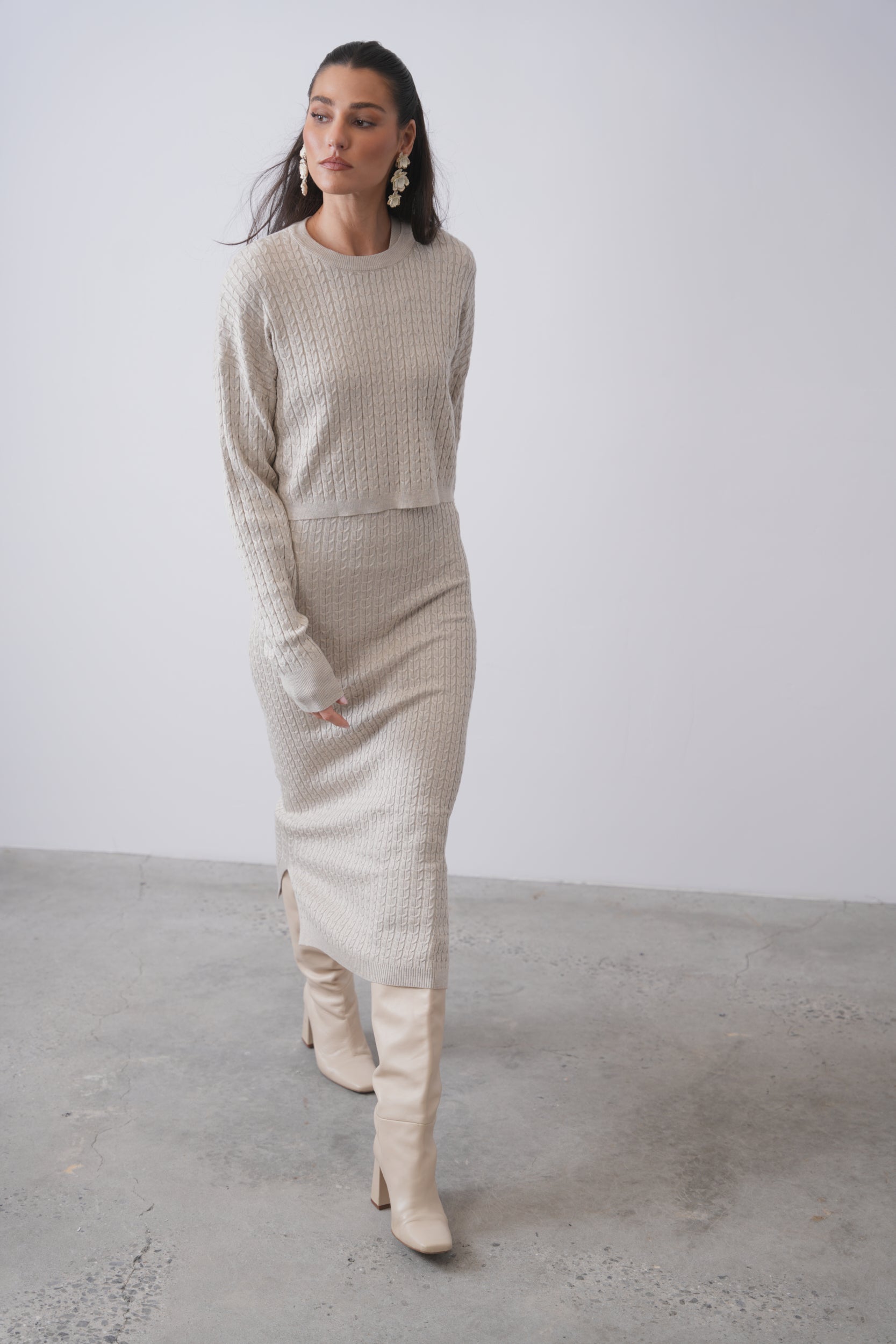 Basic Cable Knit Top