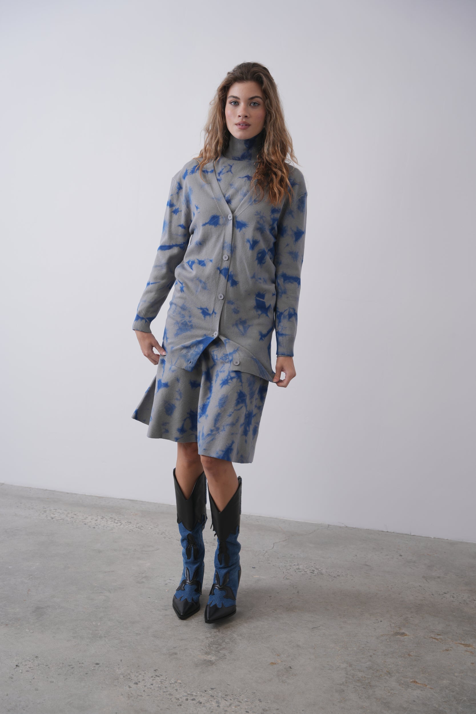 Knit Tie Dye Cardigan