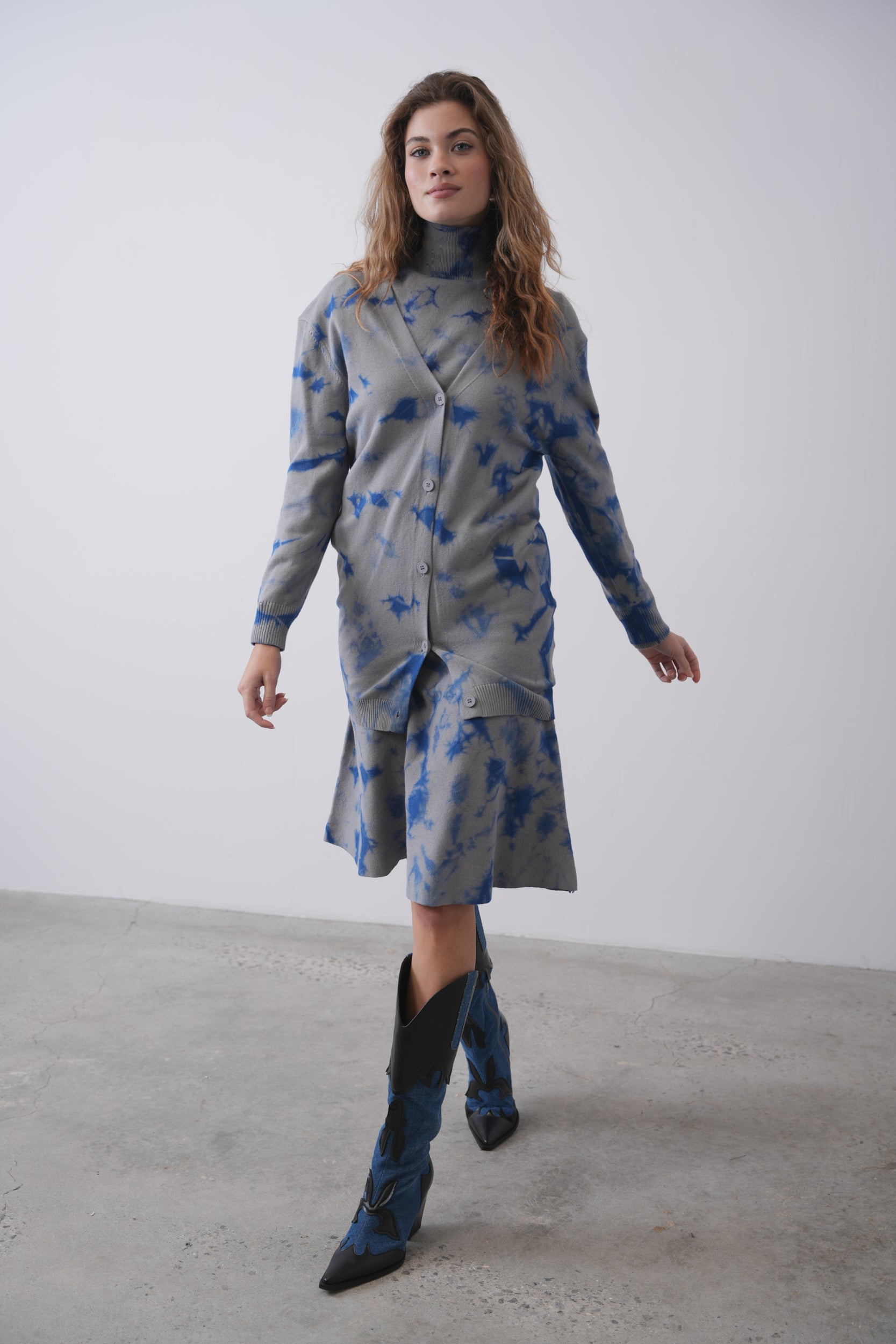 Knit Tie Dye Cardigan