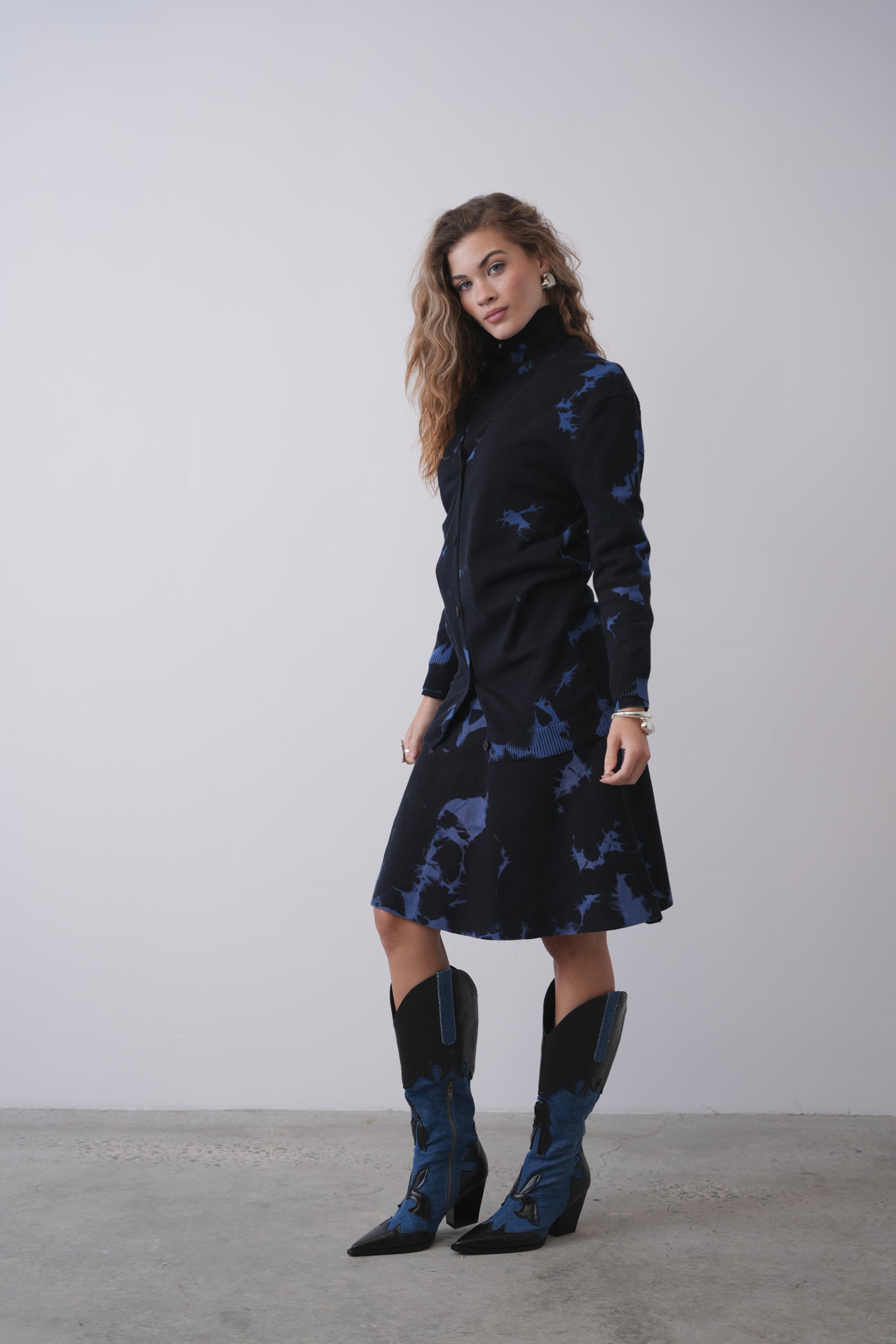 Knit Tie Dye Cardigan