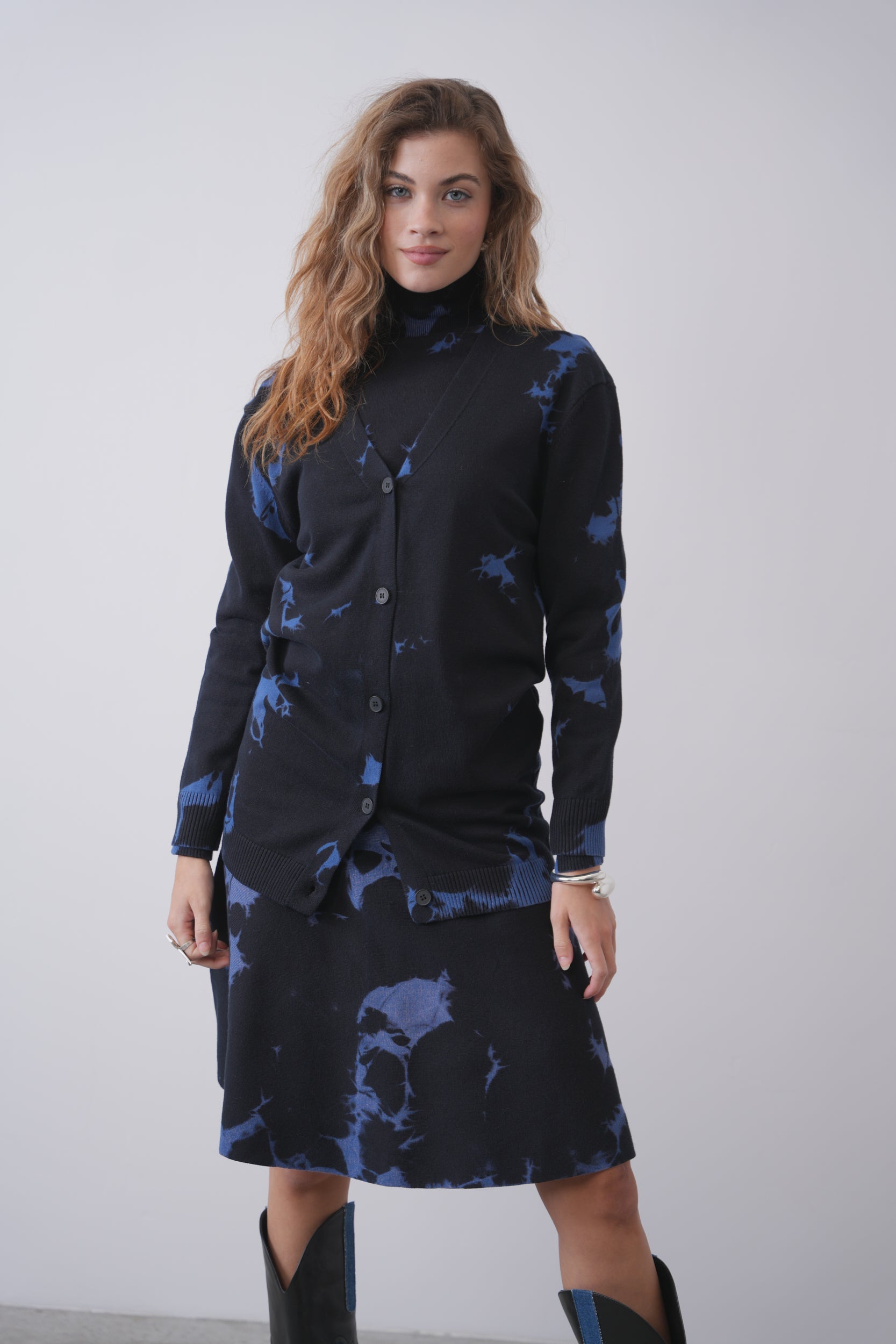 Knit Tie Dye Cardigan