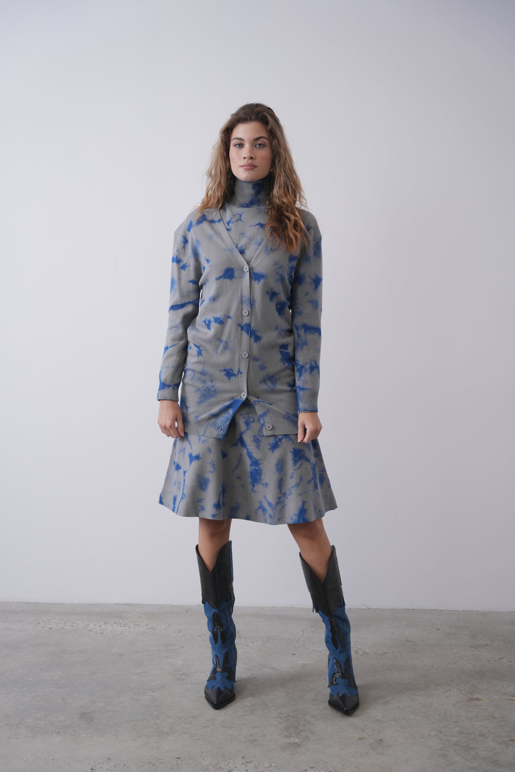 Knit Tie Dye Cardigan