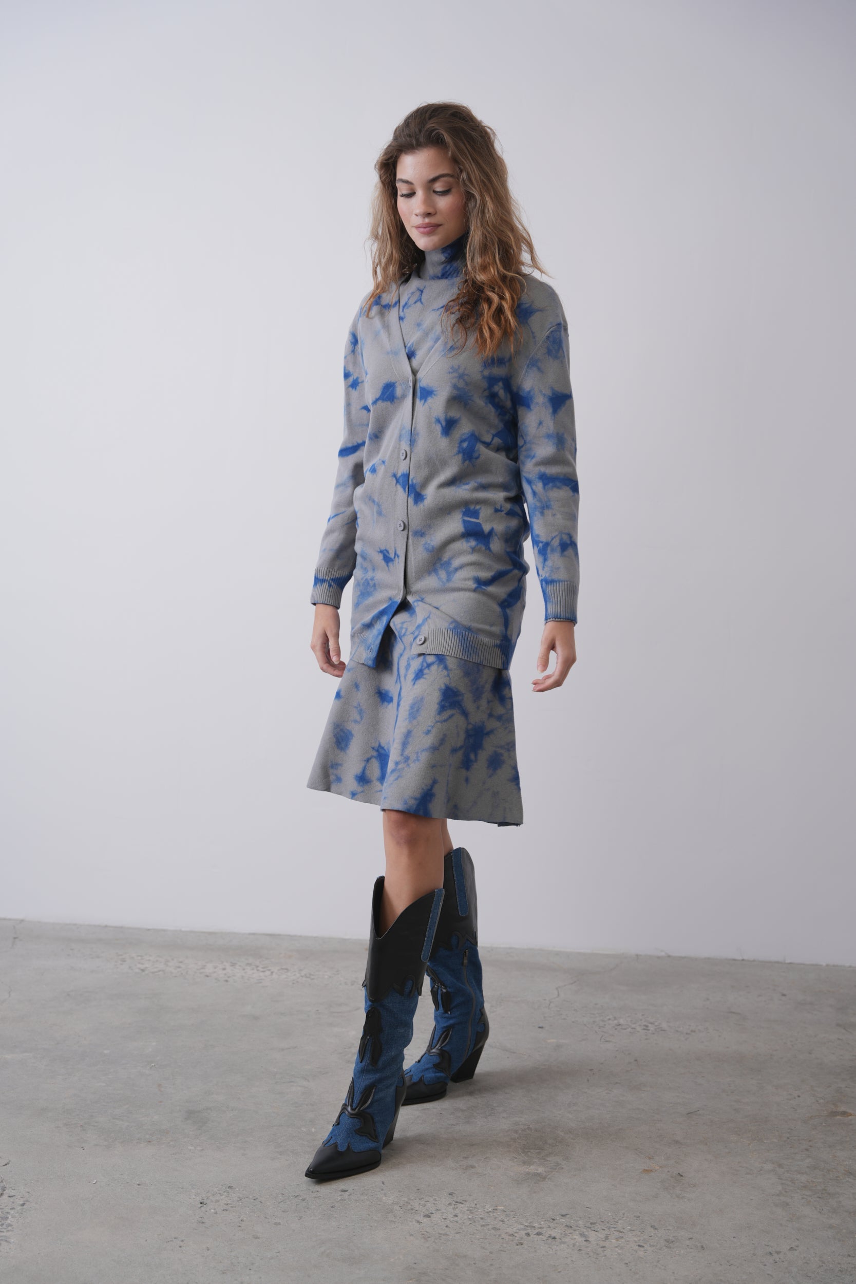 Knit Tie Dye Cardigan