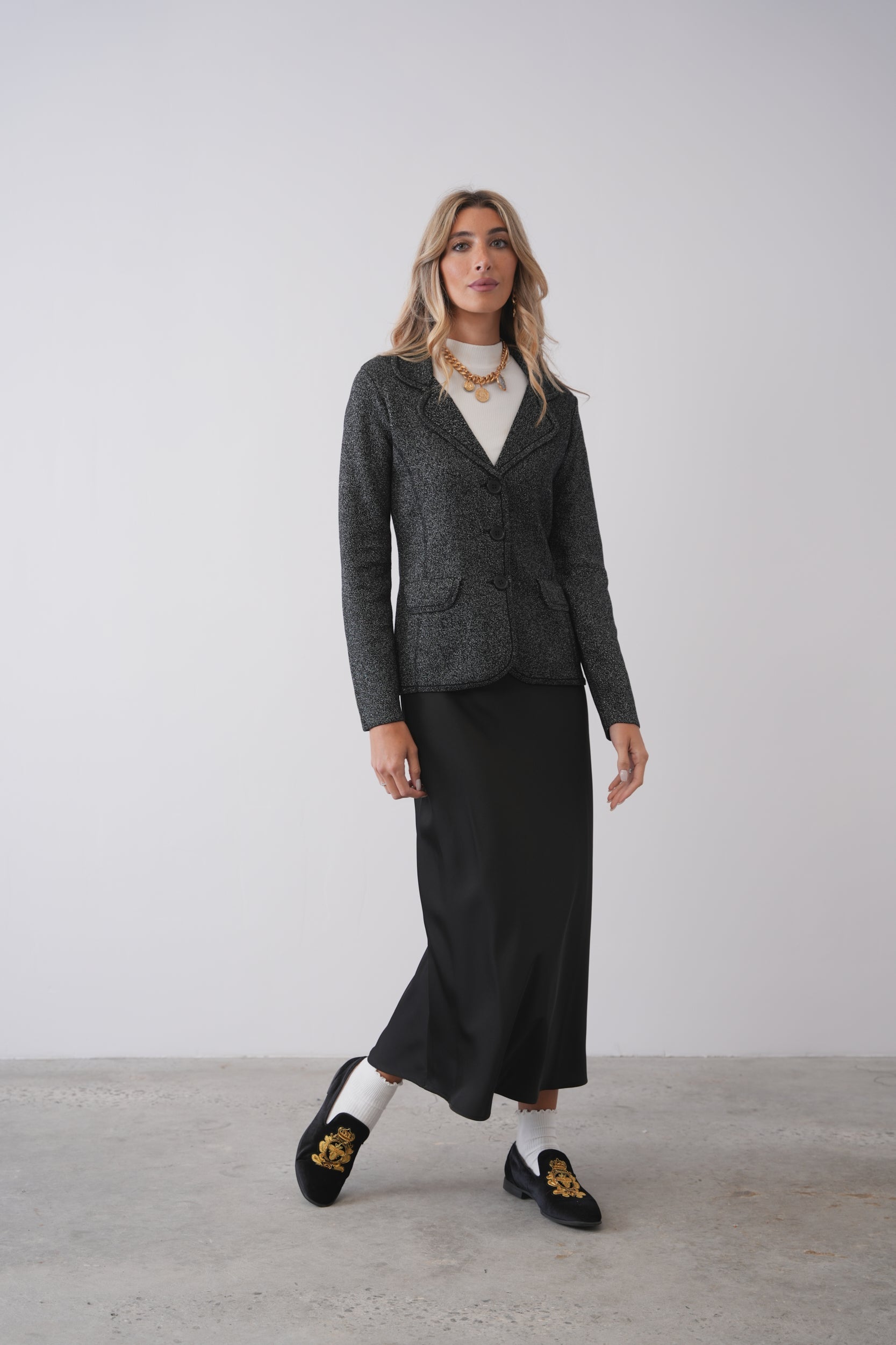 Elastic Waist Slip Skirt