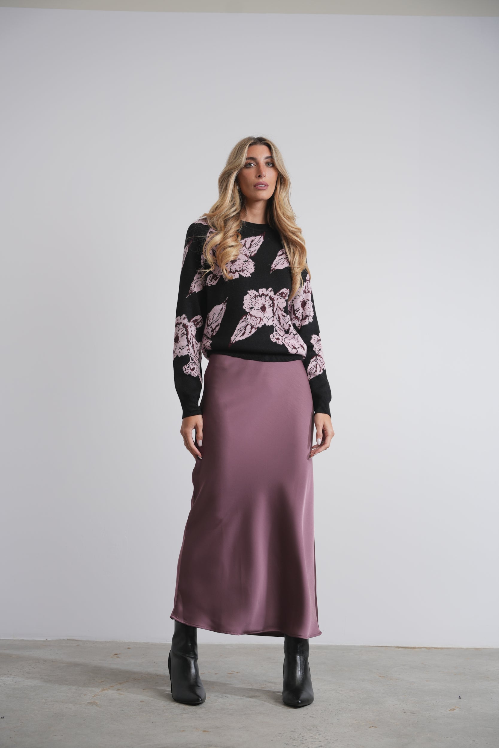 Elastic Waist Slip Skirt