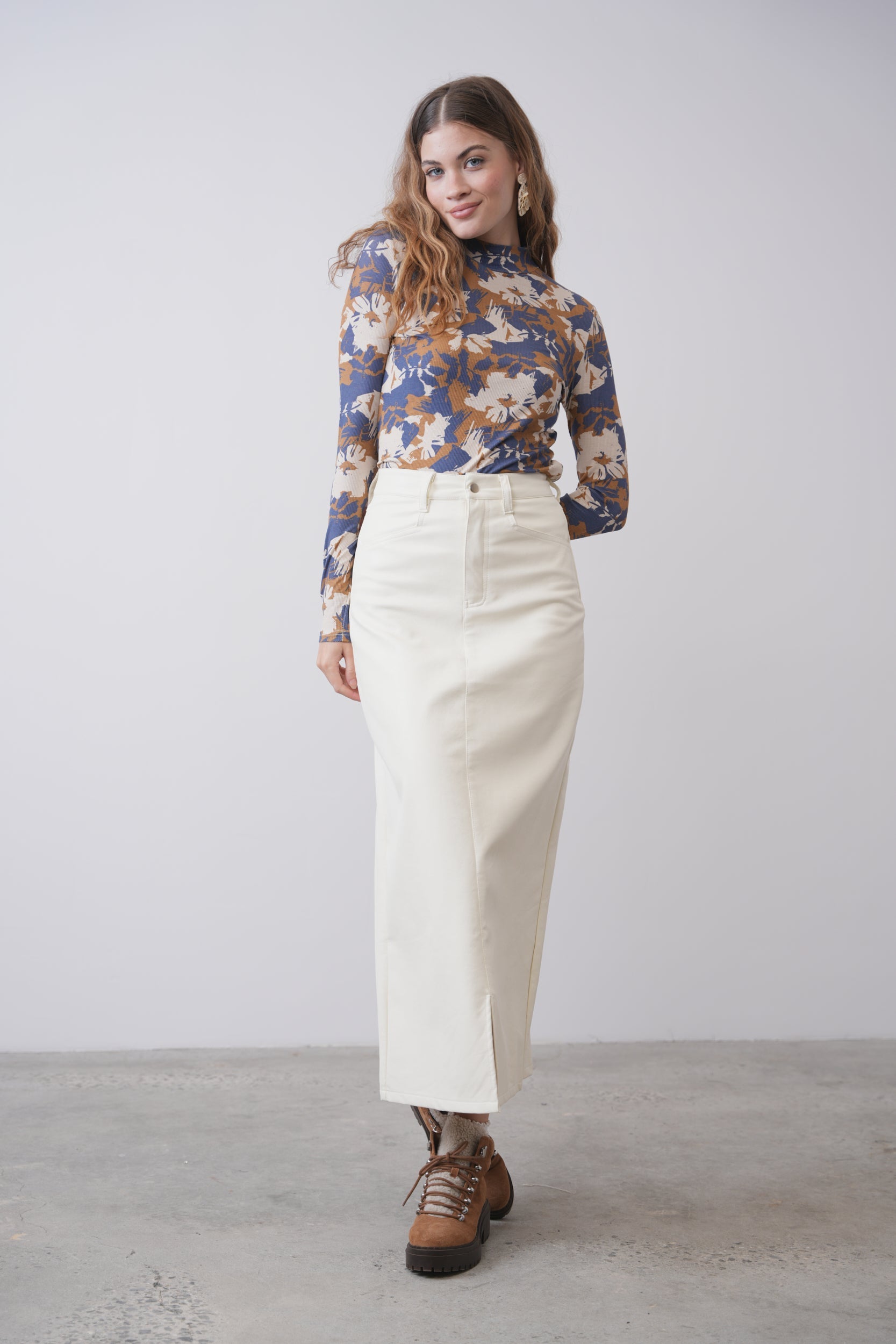 Leather Skirt With Slit