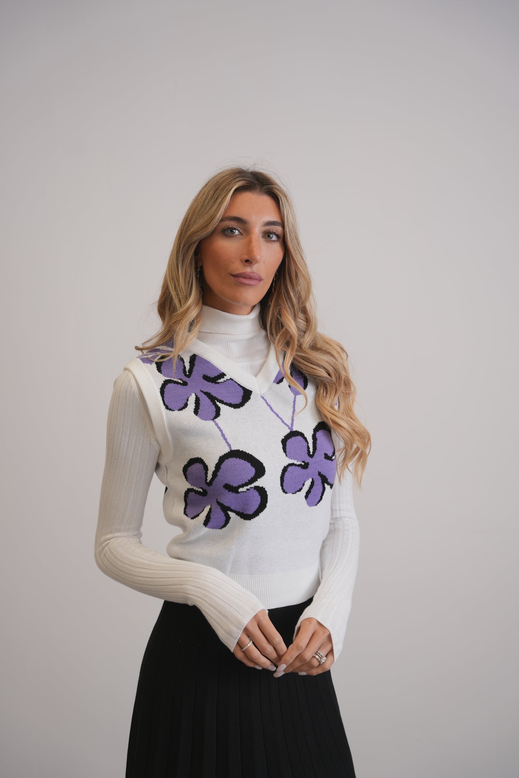 Flower Print Vest