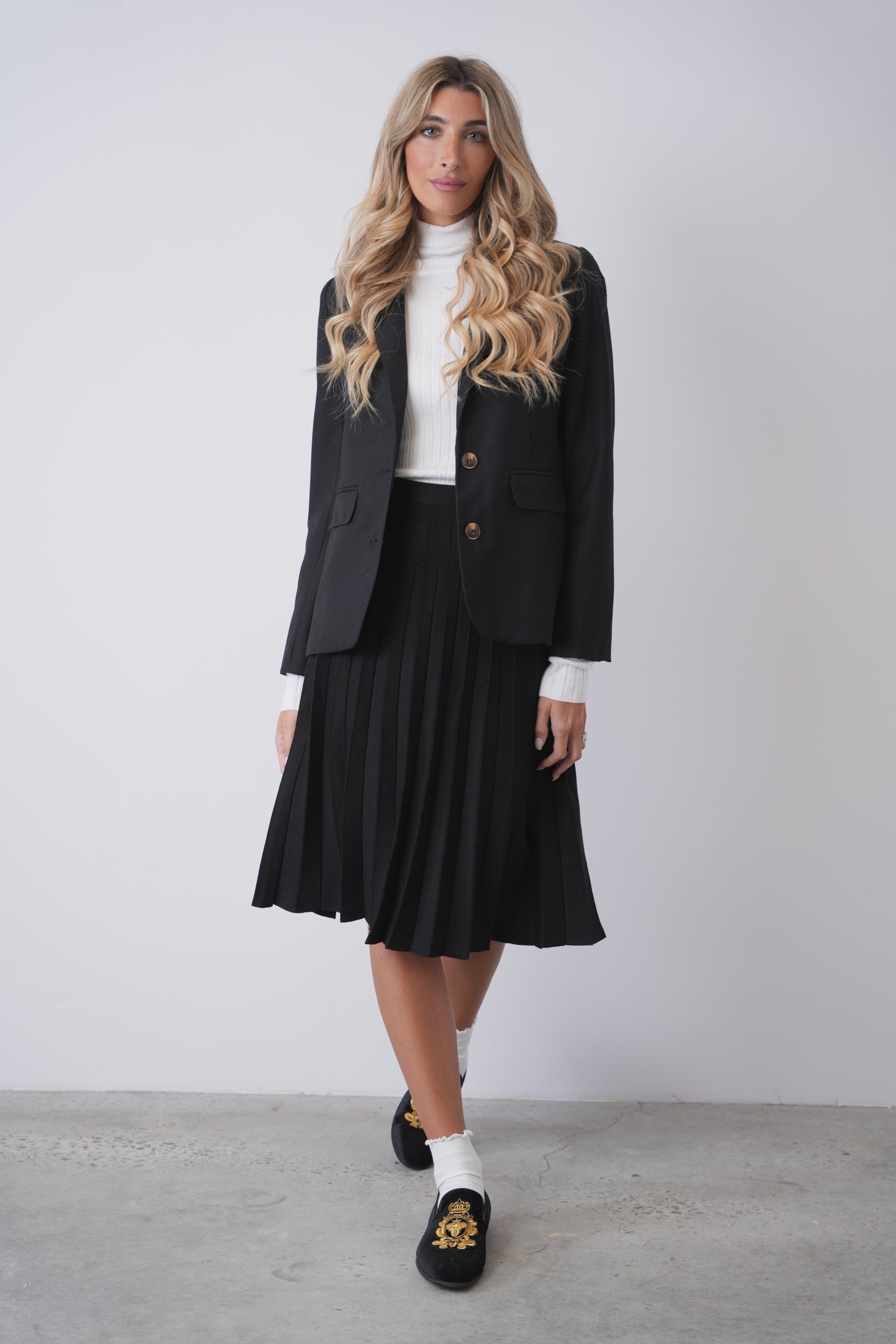 Knit Pleated Skirt 26"