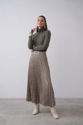 Accordion Plaid Skirt