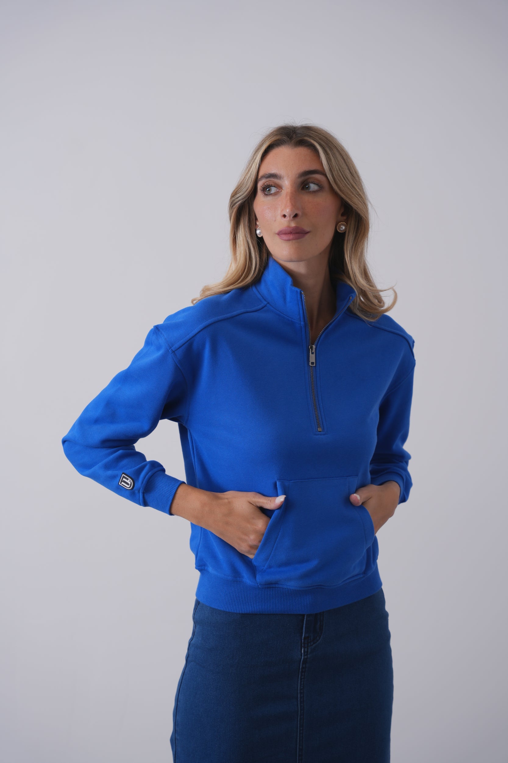 Half Zip Pocket Sweatshirt