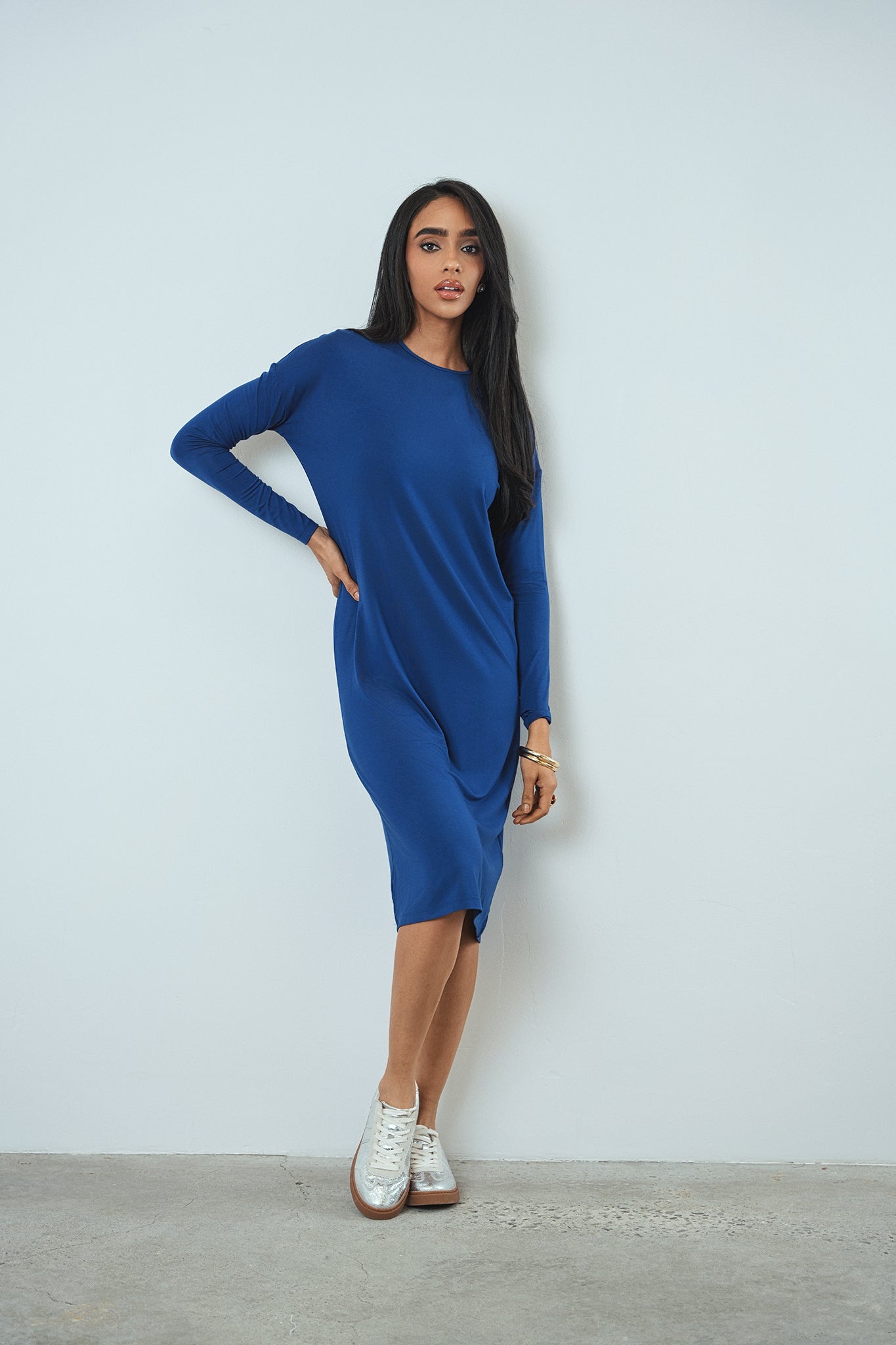 Knee Length Dolman Dress
