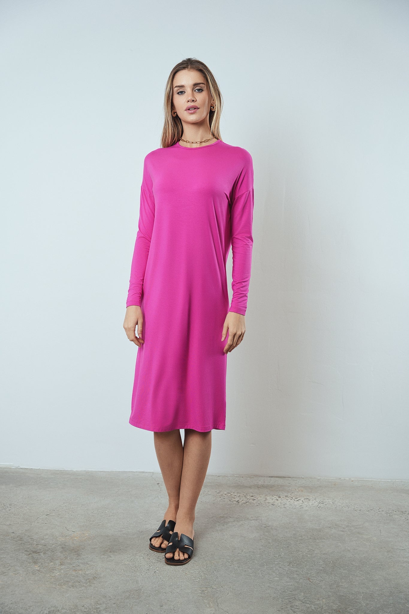 Knee Length Dolman Dress