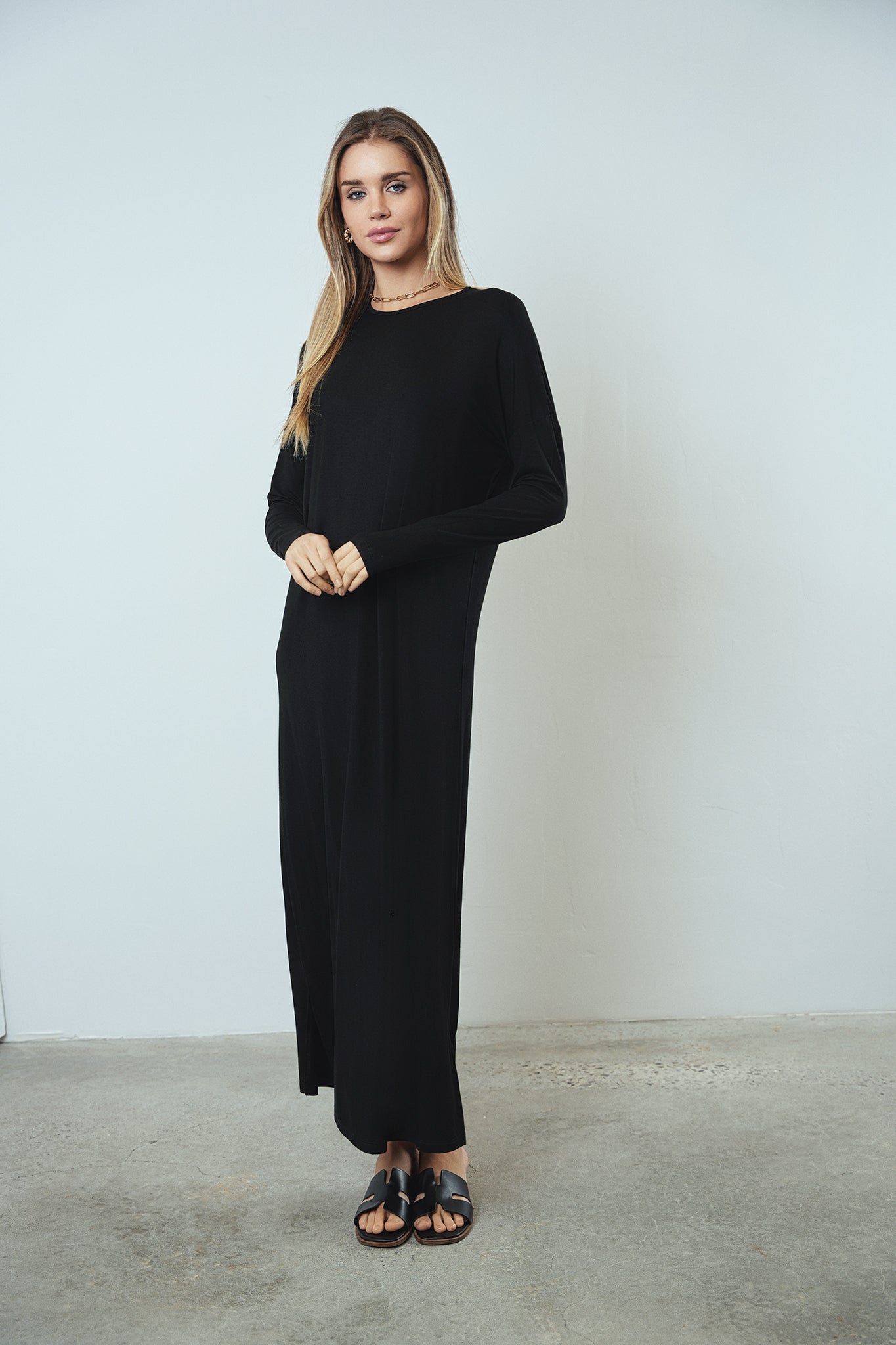 Maxi Length Dolman Dress