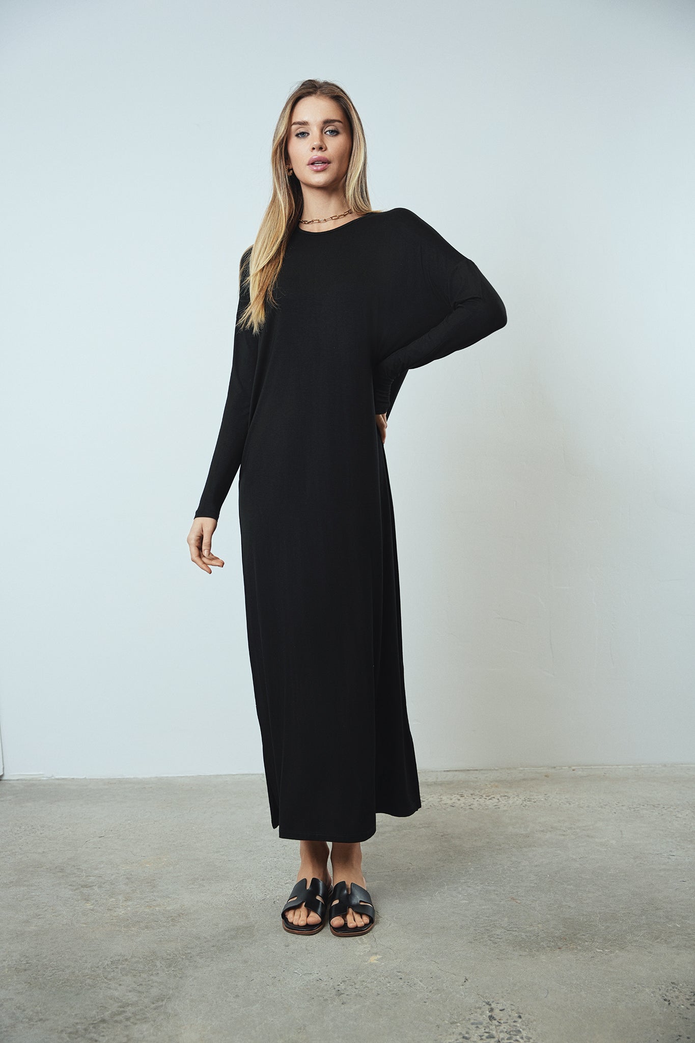 Maxi Length Dolman Dress