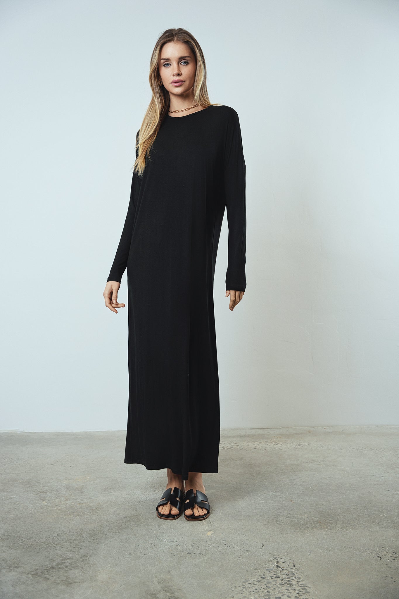 Maxi Length Dolman Dress