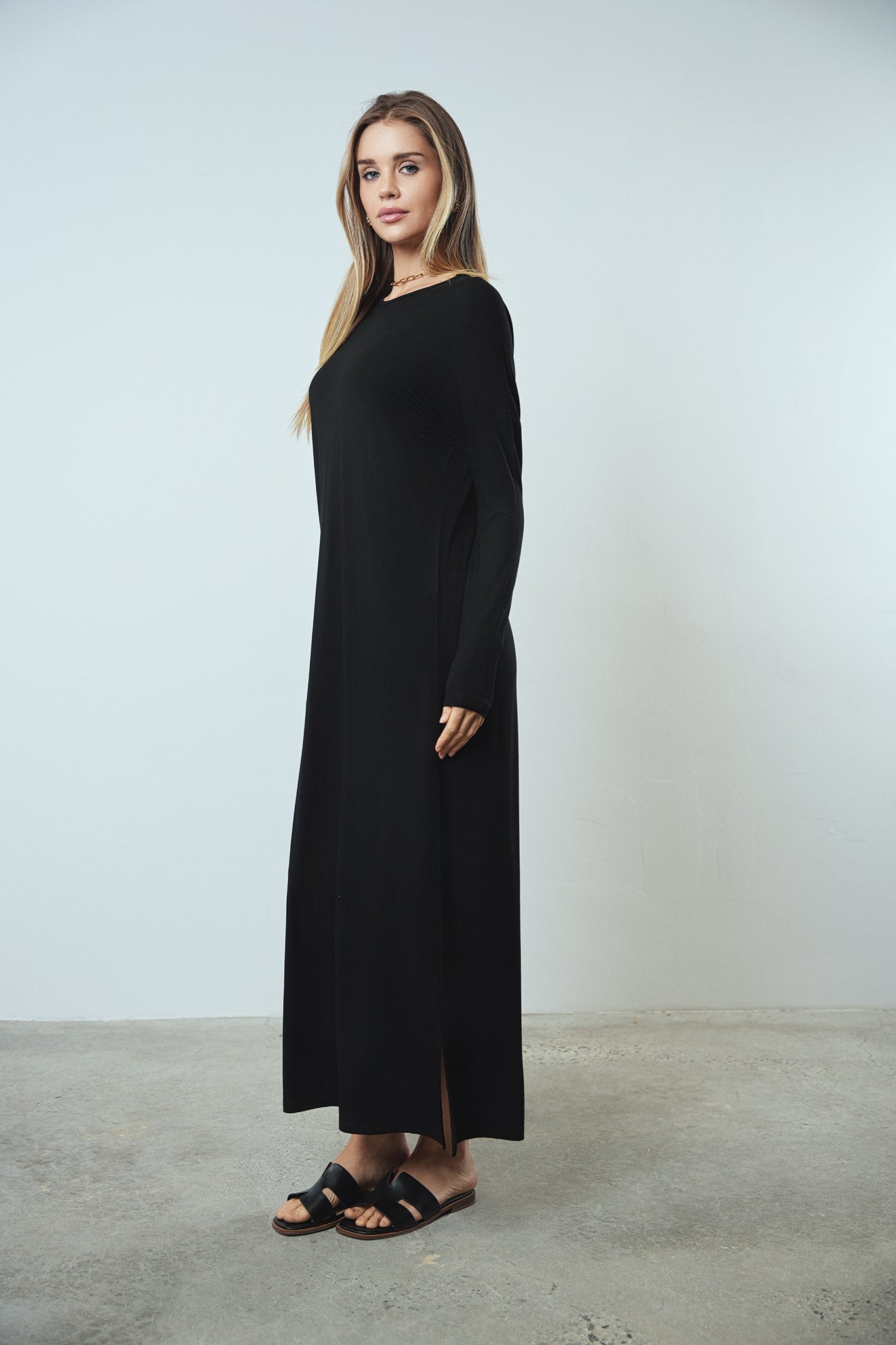 Maxi Length Dolman Dress