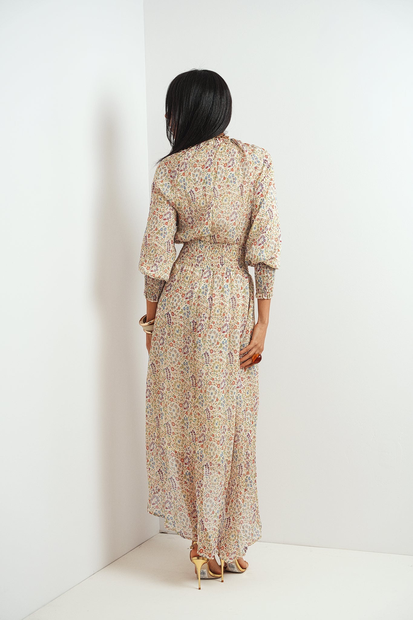 High-Low Smocked Waist Dress