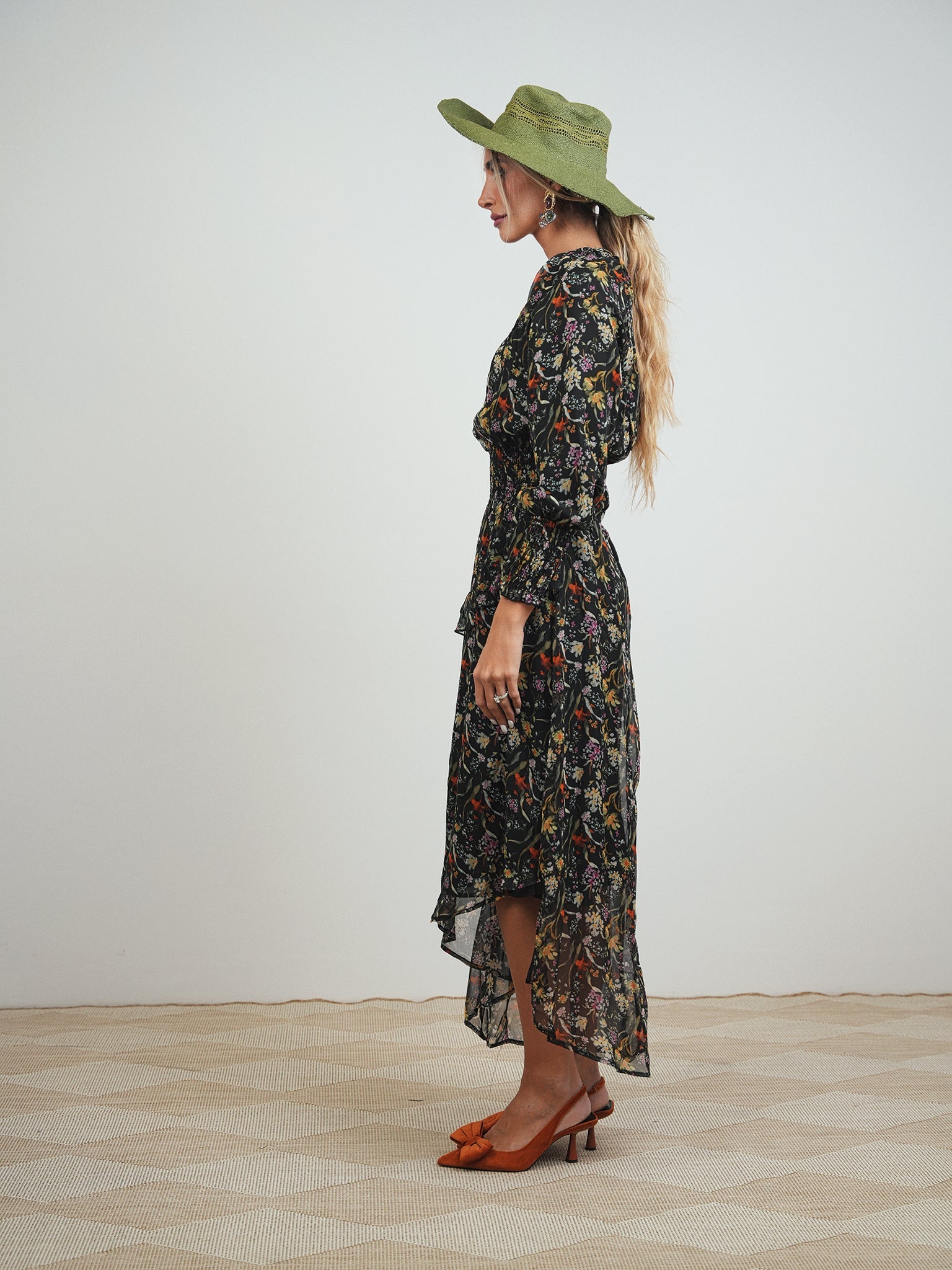 High-Low Smocked Waist Dress