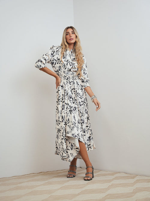 Asymmentrical Waisted Dress