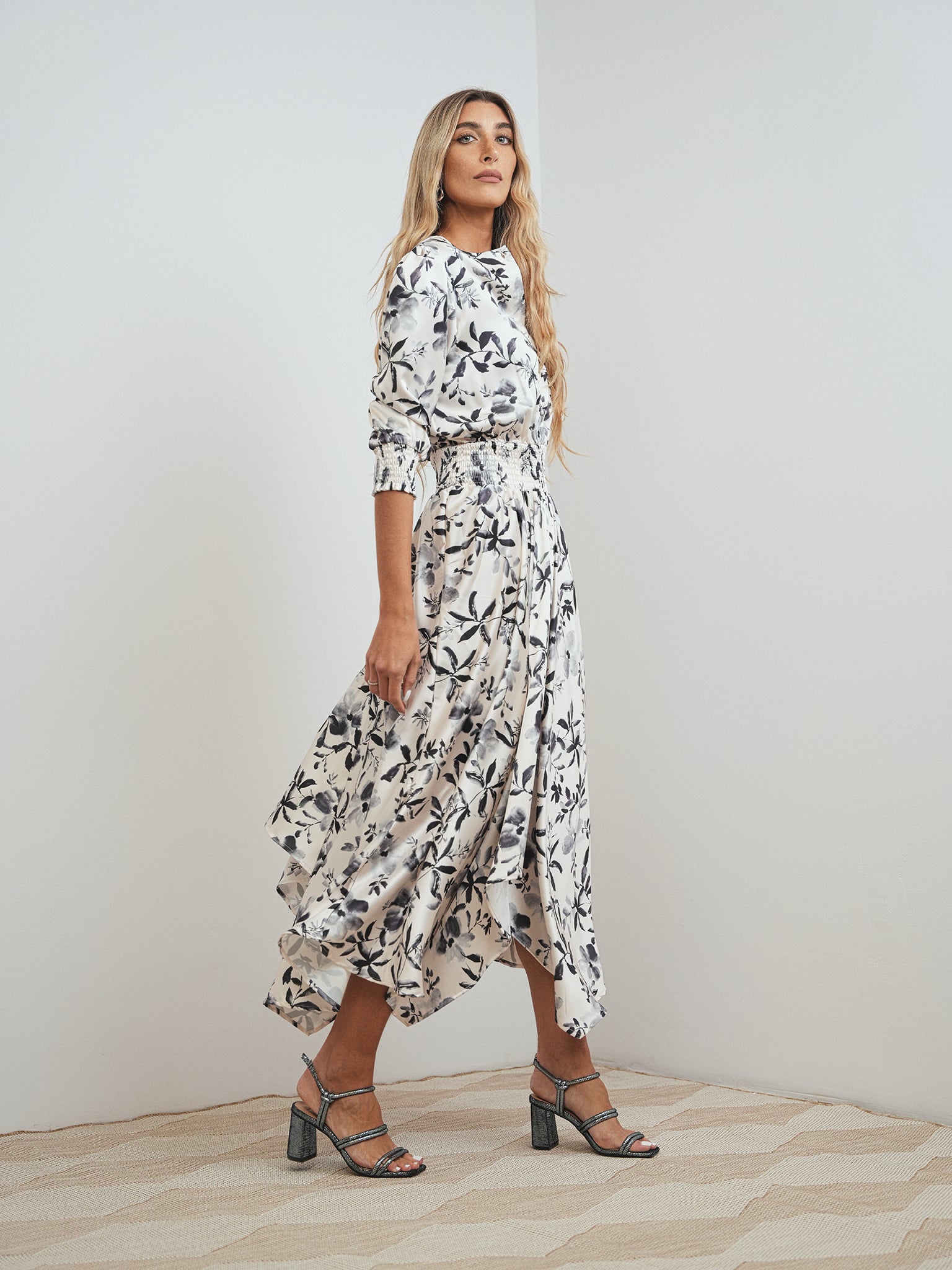 Asymmentrical Waisted Dress