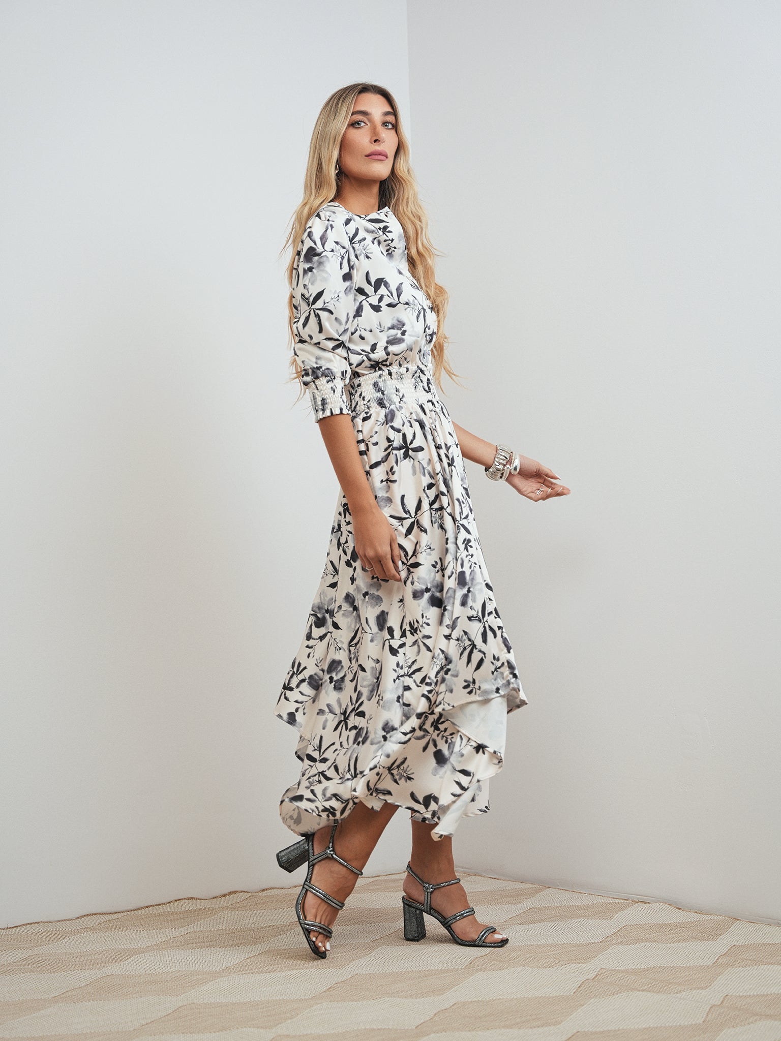 Asymmentrical Waisted Dress