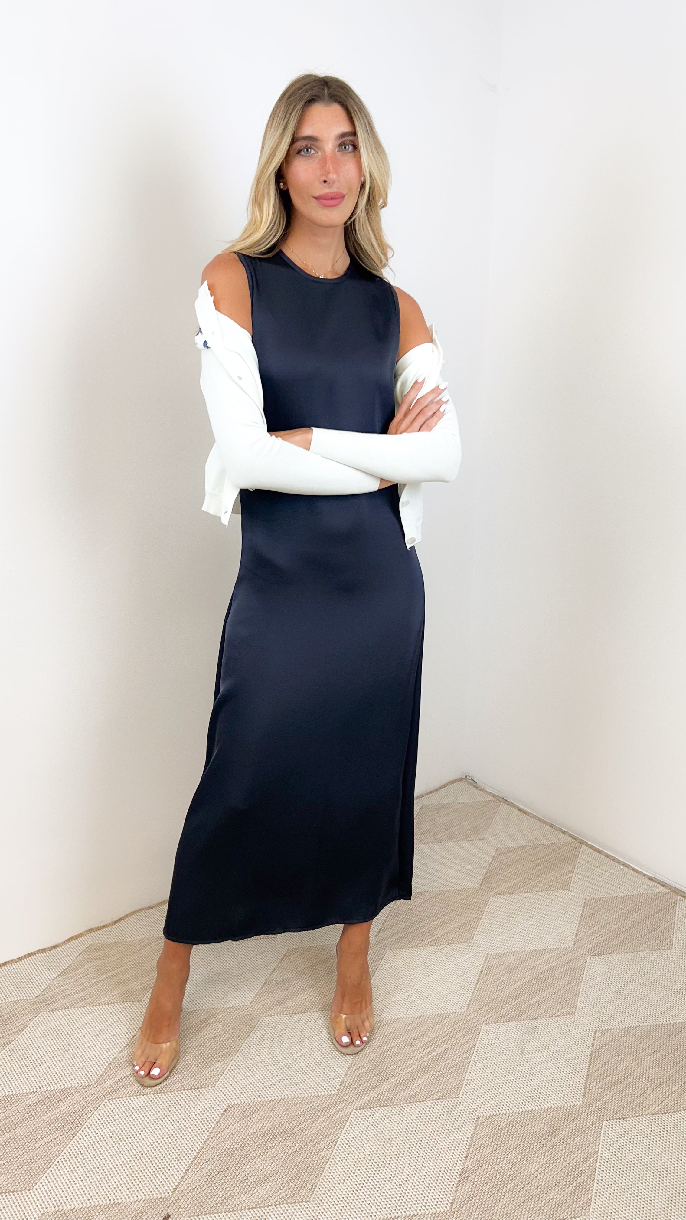 Round Neck Slip Dress