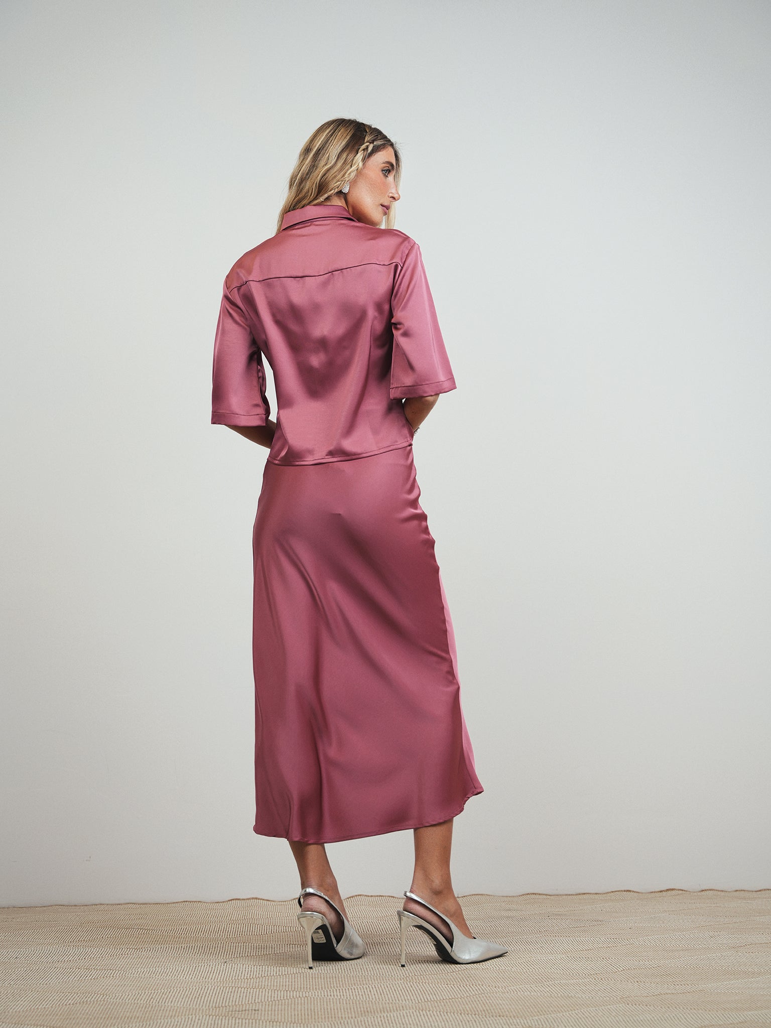 Elastic Waist Slip Skirt