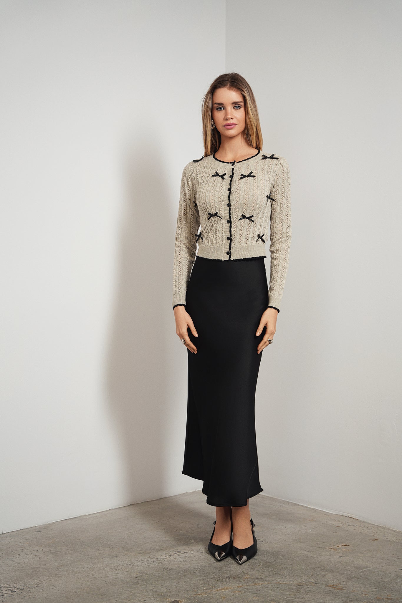 Elastic Waist Slip Skirt