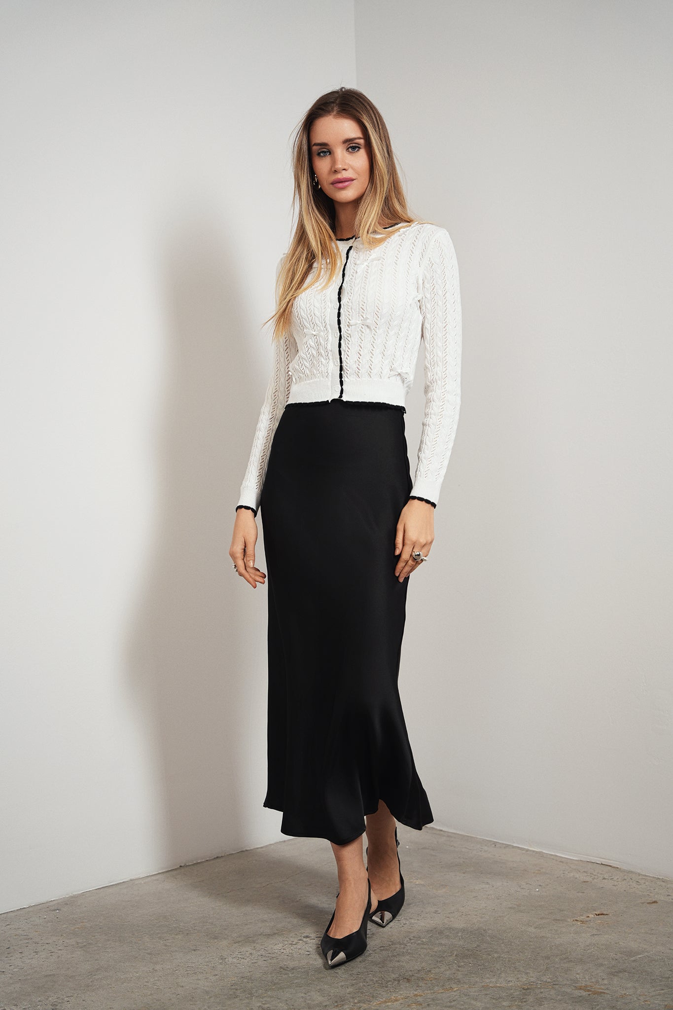 Elastic Waist Slip Skirt