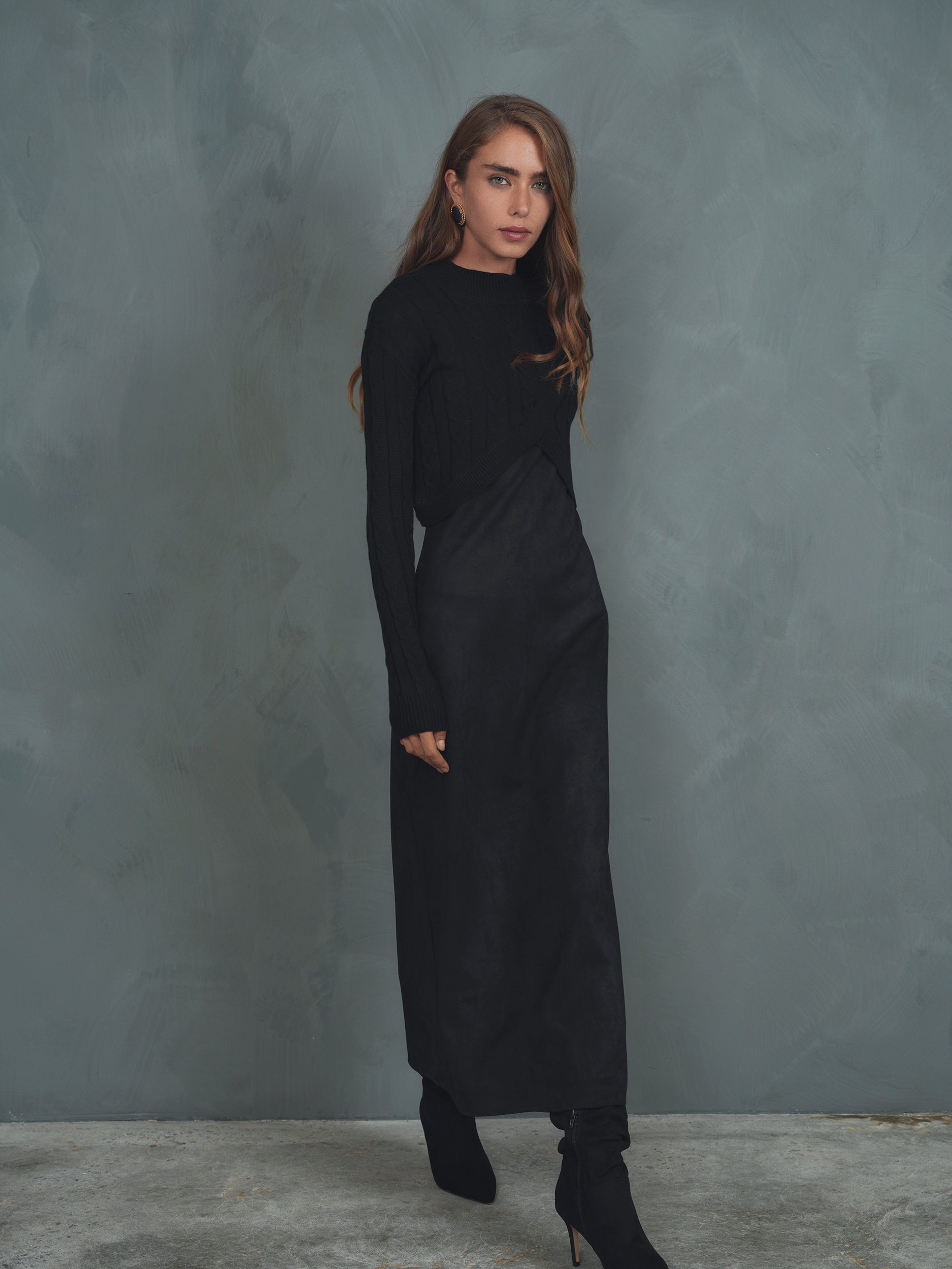 Suede Sleeveless Dress