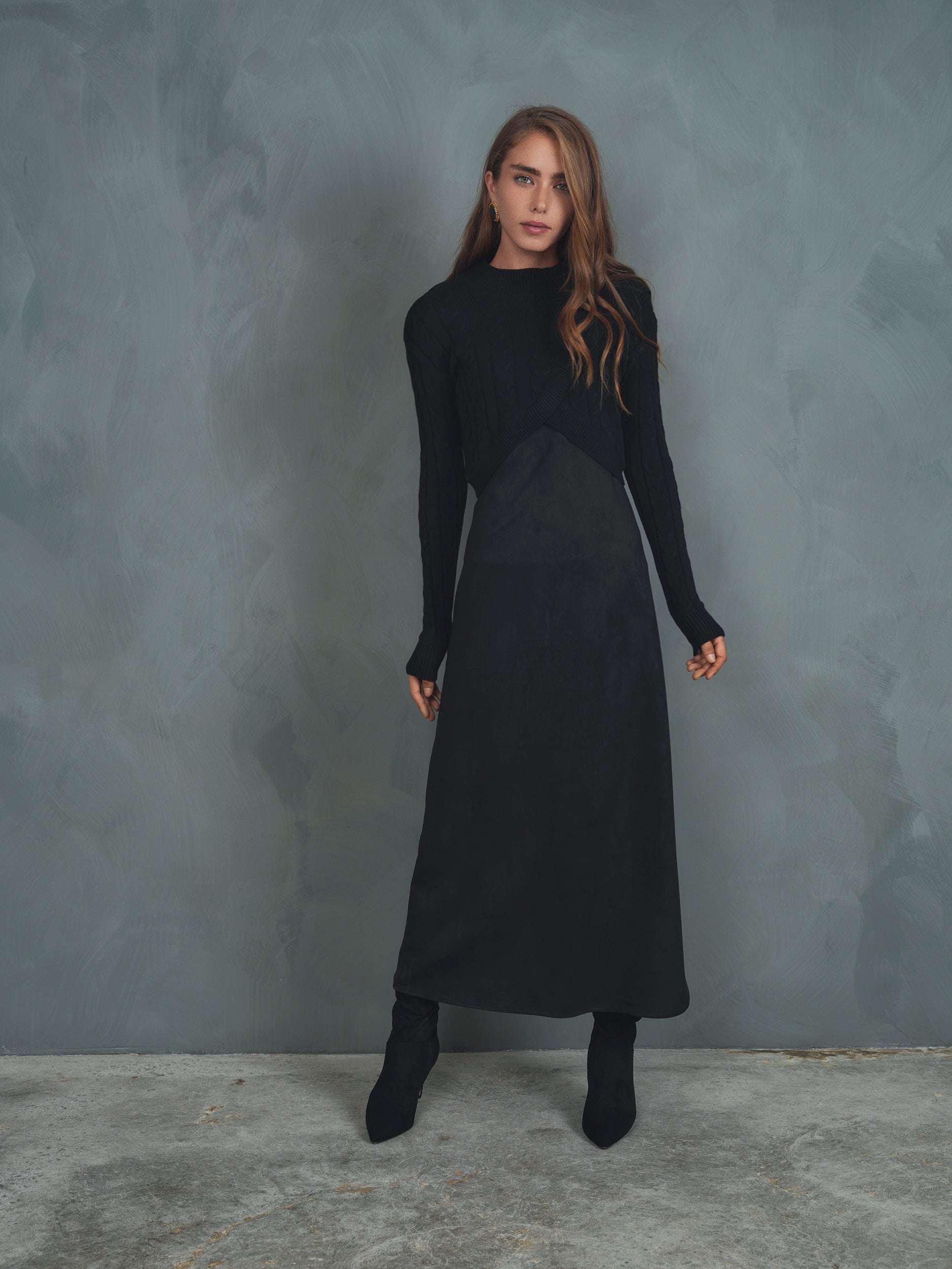 Suede Sleeveless Dress