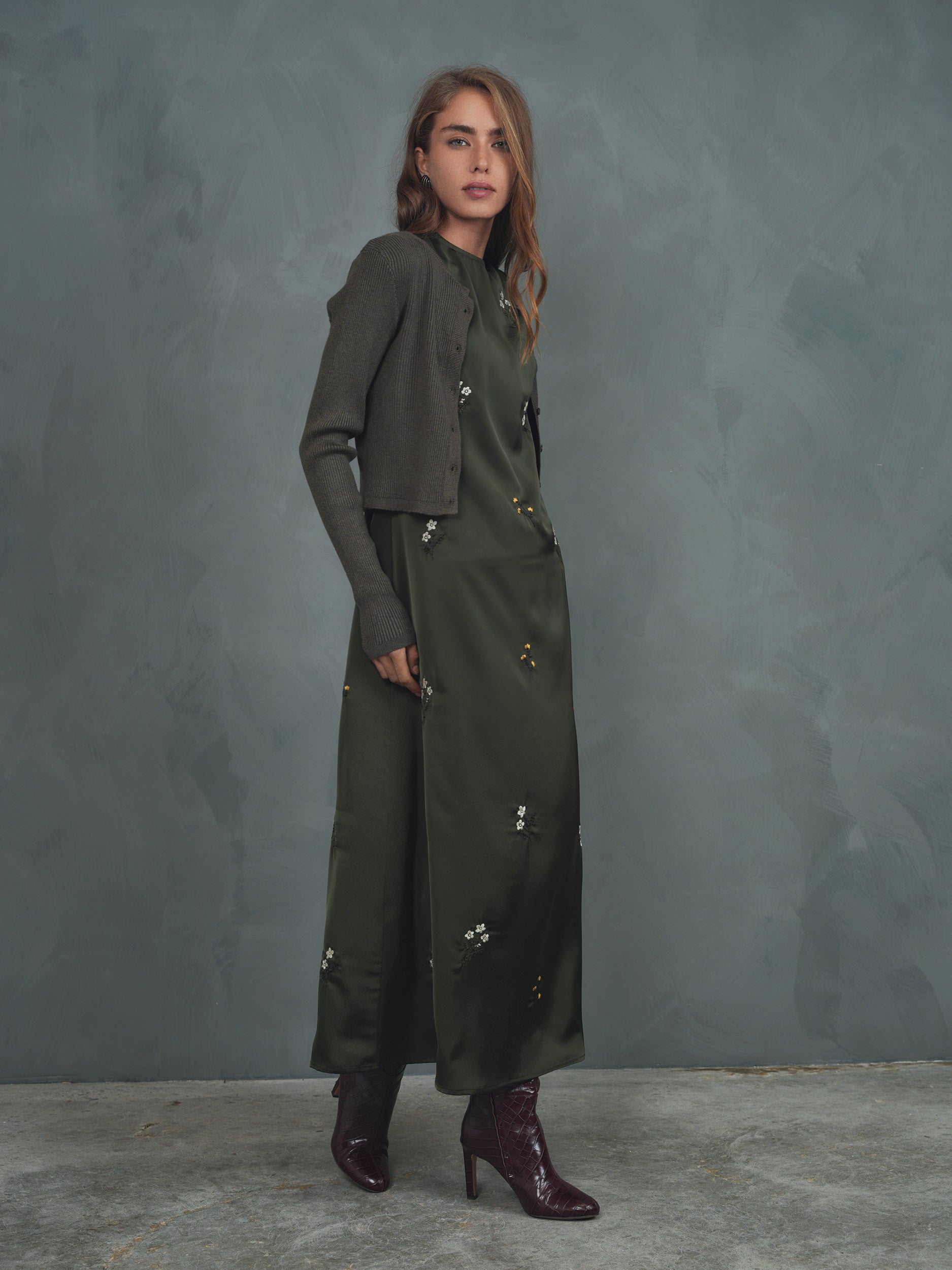 Embroidered Sleeveless Dress