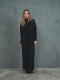 Soft Rib Maxi Turtleneck Dress